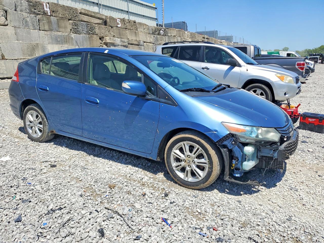2010 Honda Insight Ex Blue vin: JHMZE2H75AS001364