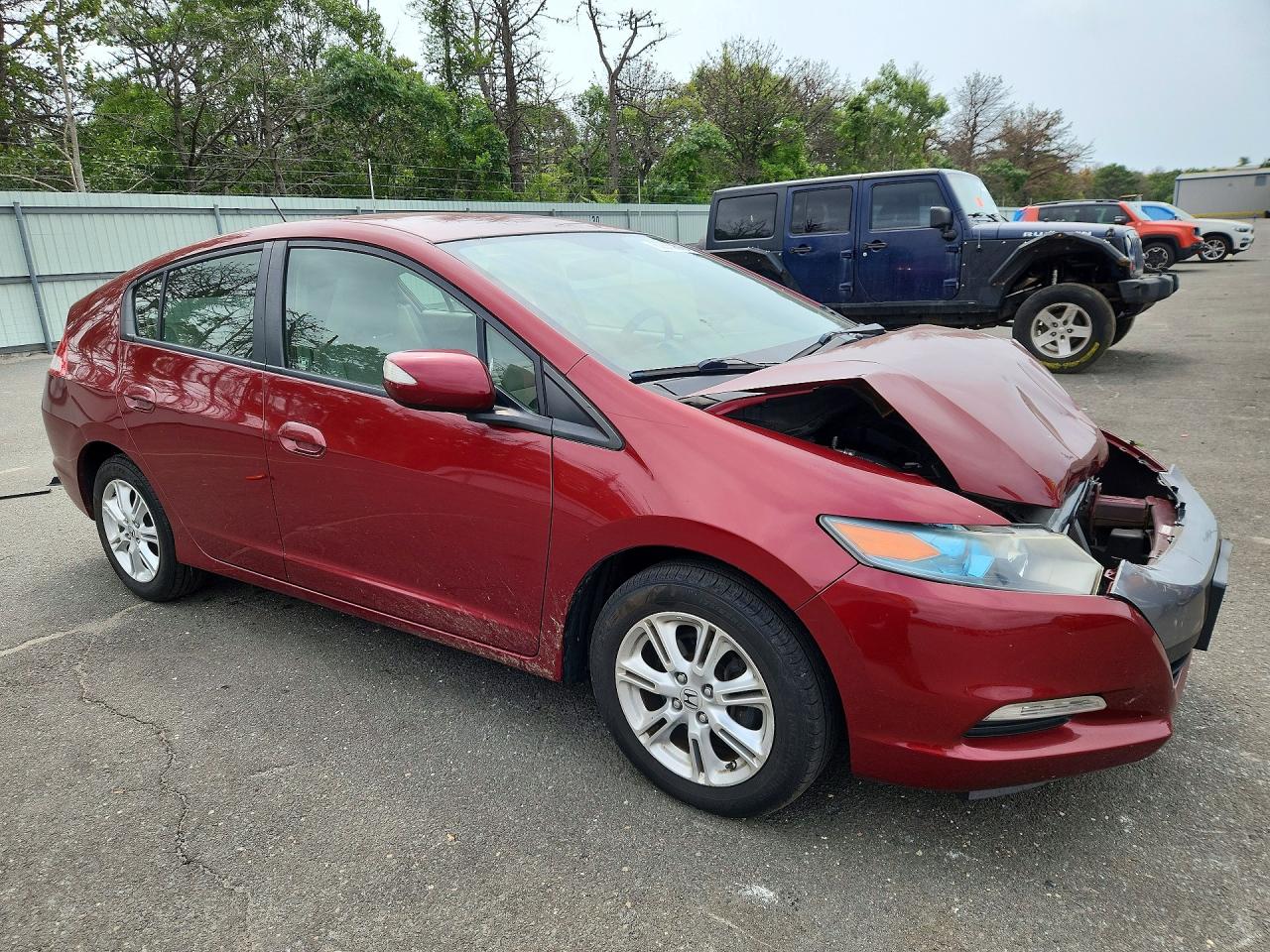 2010 Honda Insight Ex Burgundy vin: JHMZE2H75AS037314