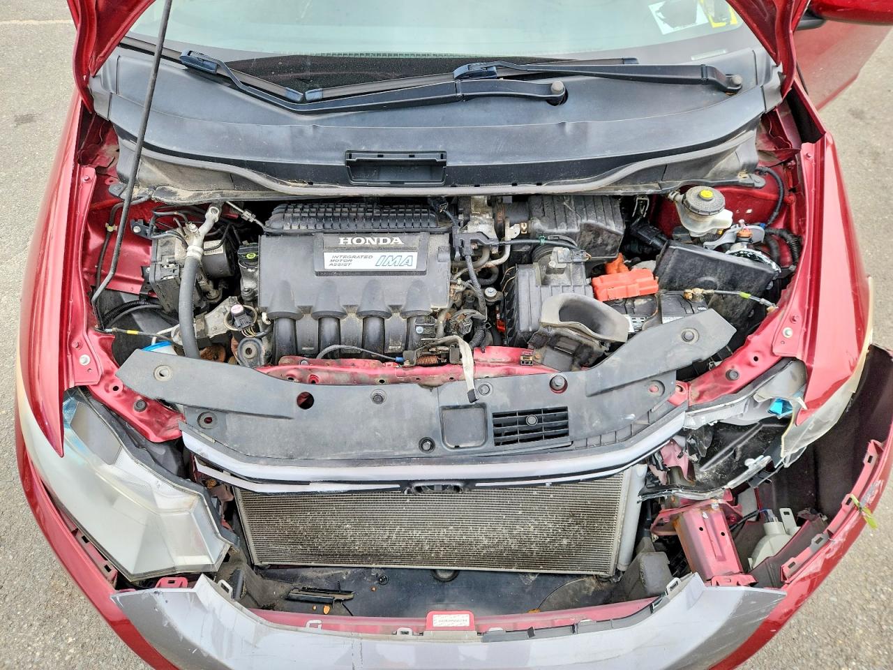 2010 Honda Insight Ex Burgundy vin: JHMZE2H75AS037314