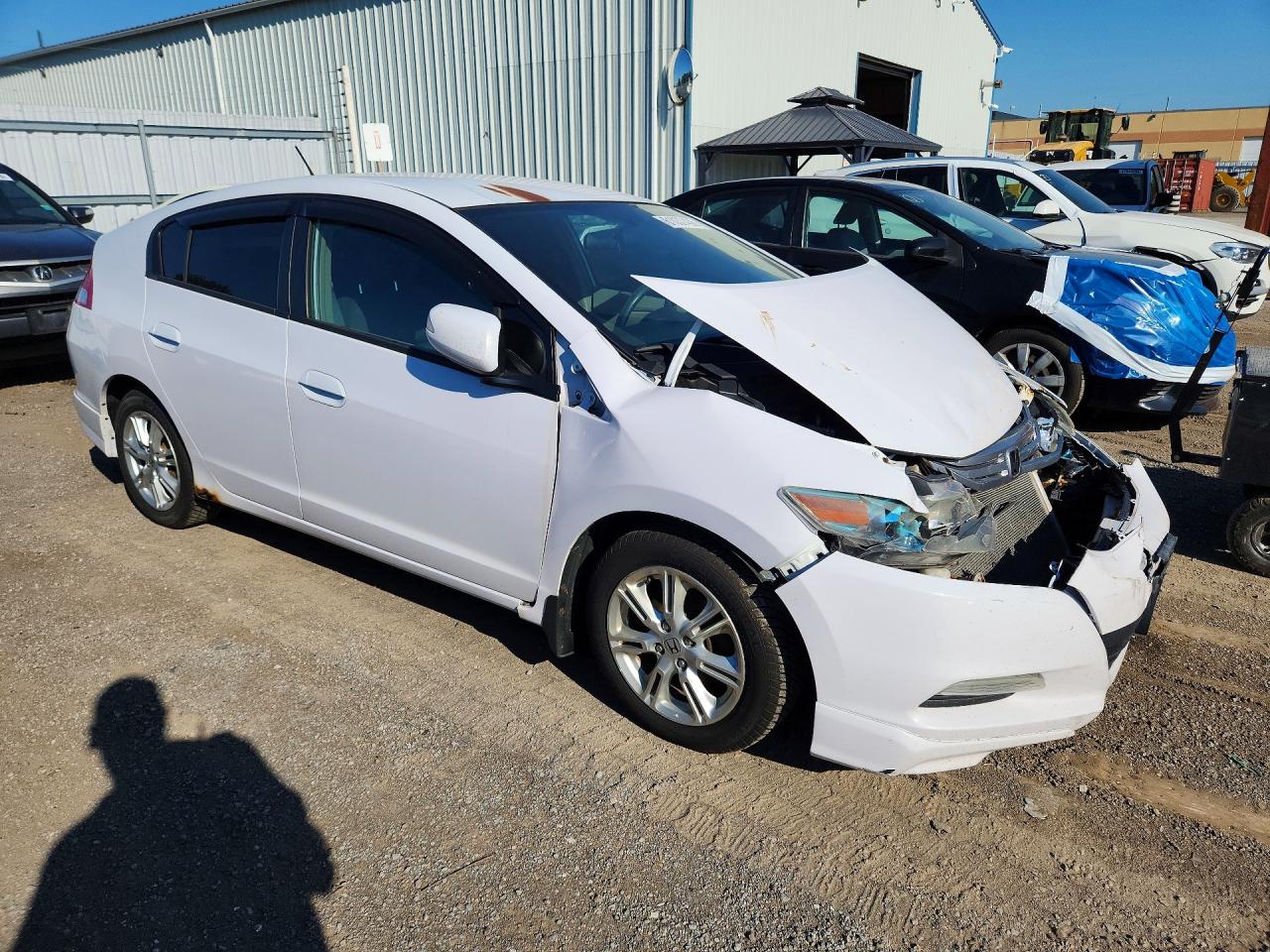 2010 Honda Insight Ex White vin: JHMZE2H75AS800609