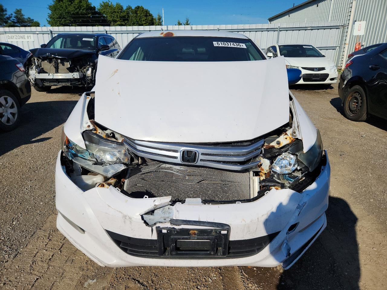 2010 Honda Insight Ex White vin: JHMZE2H75AS800609