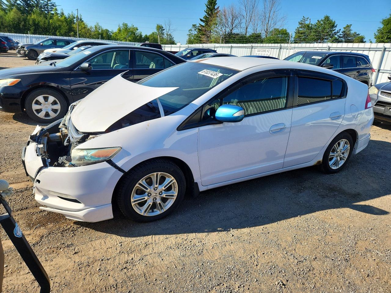 2010 Honda Insight Ex White vin: JHMZE2H75AS800609