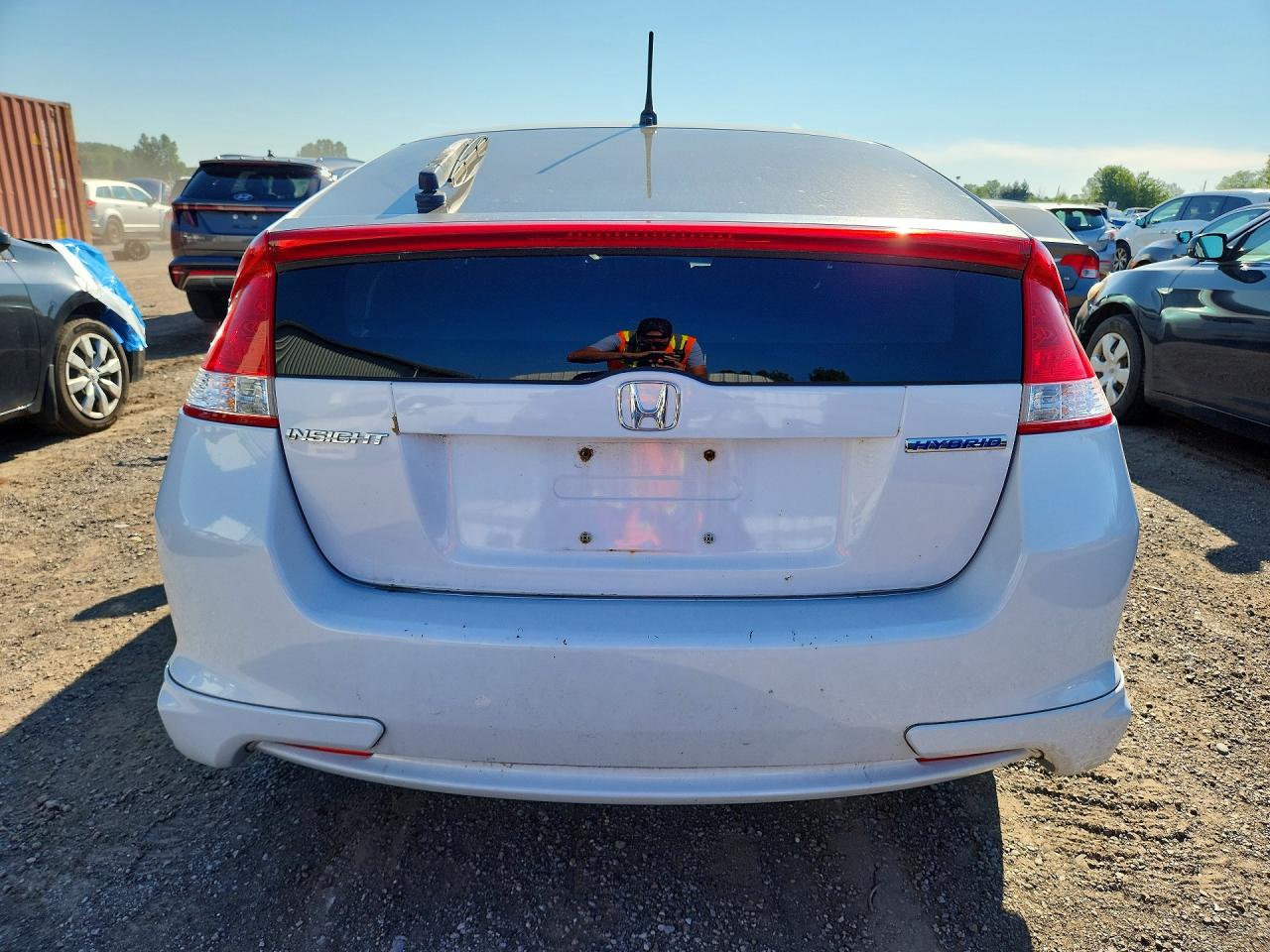 2010 Honda Insight Ex White vin: JHMZE2H75AS800609