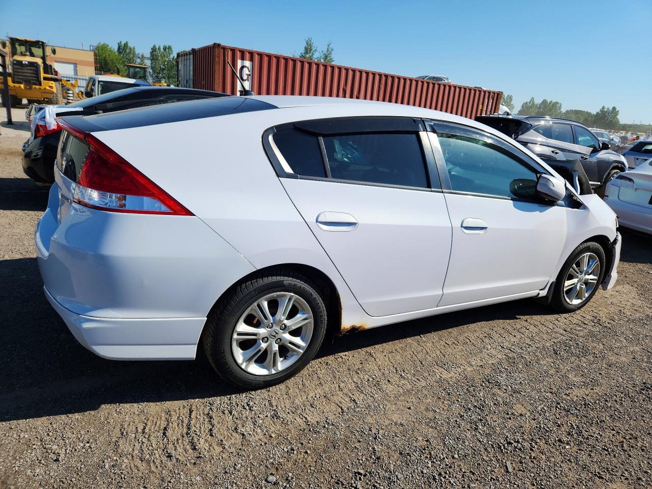 2010 Honda Insight Ex White vin: JHMZE2H75AS800609