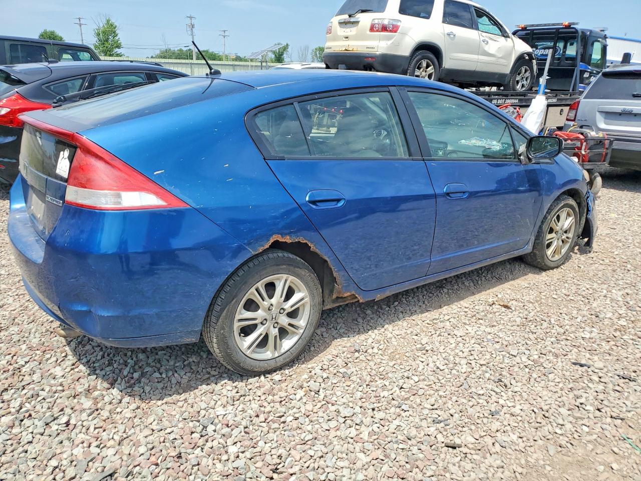 2011 Honda Insight Ex Blue vin: JHMZE2H75BS000863