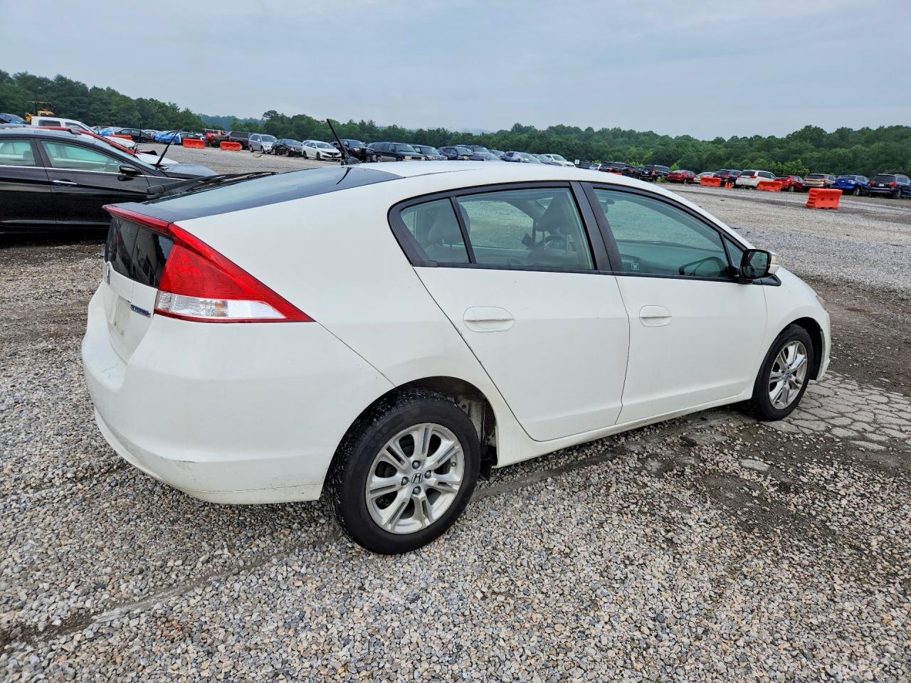 2011 Honda Insight Ex White vin: JHMZE2H75BS002273