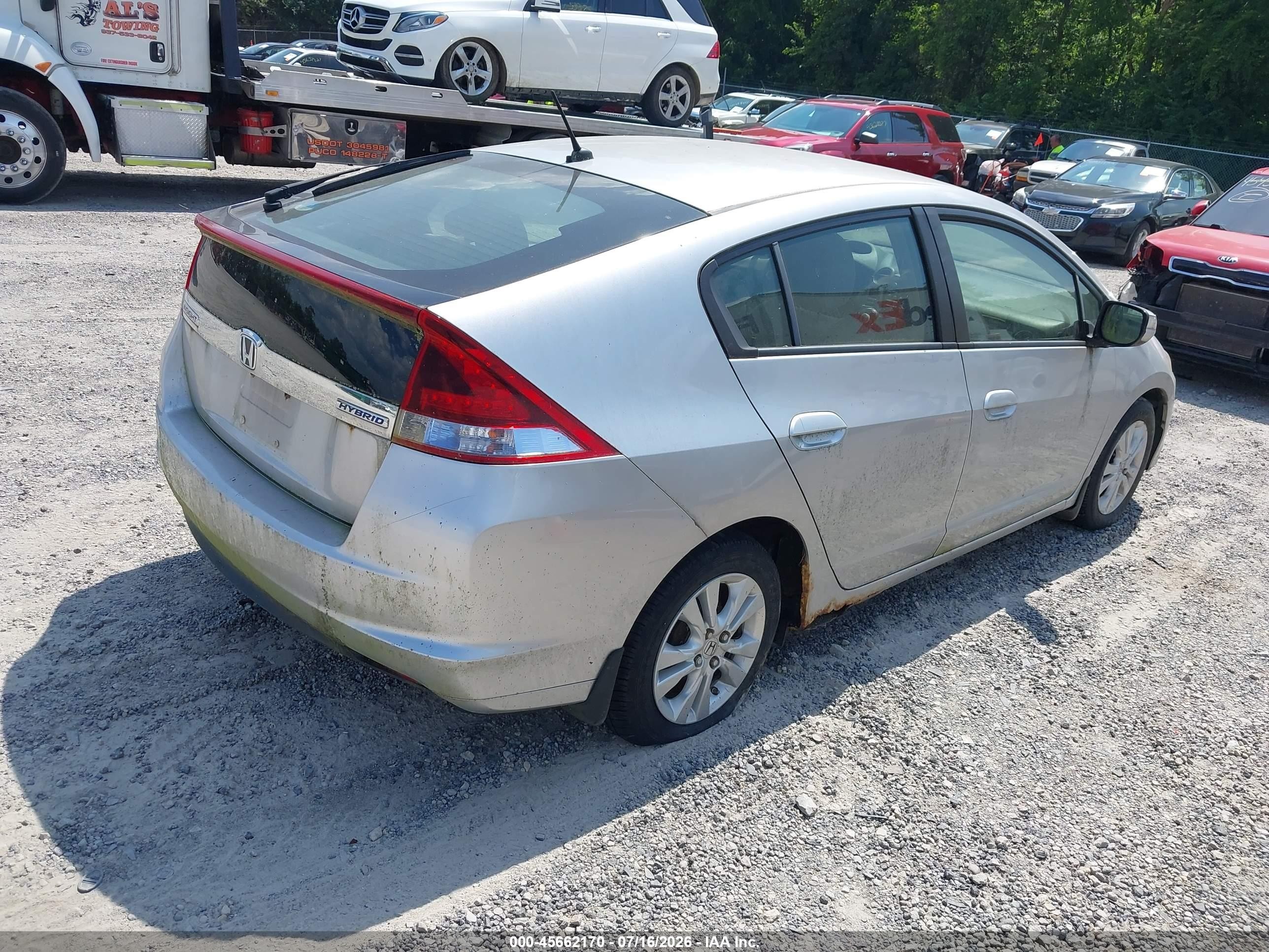 2012 Honda Insight Ex Silver vin: JHMZE2H75CS000833