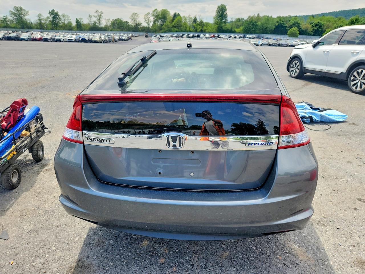 2012 Honda Insight Ex Gray vin: JHMZE2H75CS002047