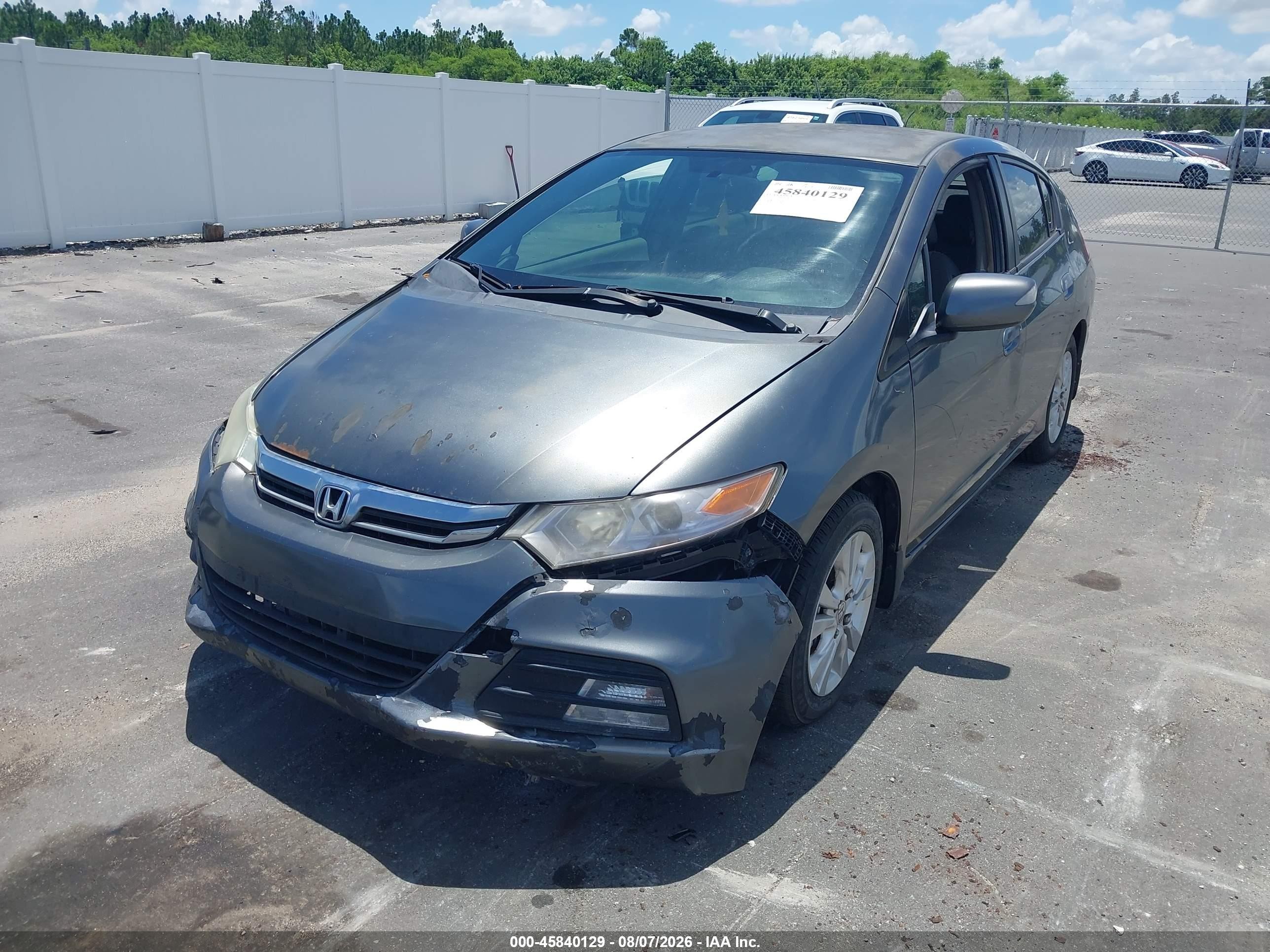 2012 Honda Insight Ex Gray vin: JHMZE2H75CS005594
