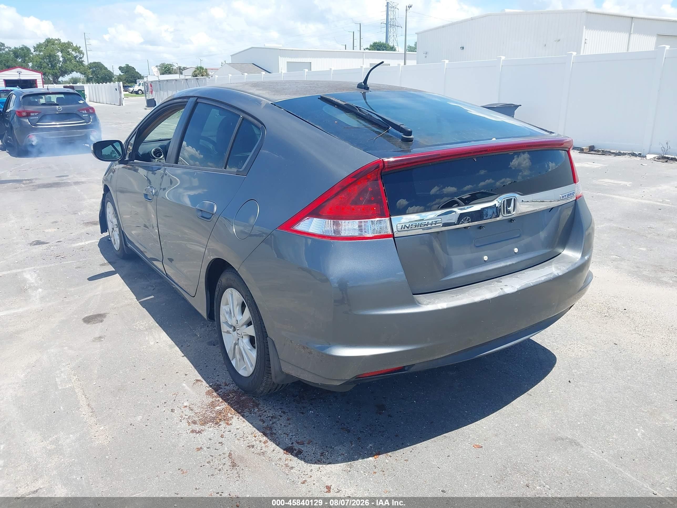 2012 Honda Insight Ex Gray vin: JHMZE2H75CS005594