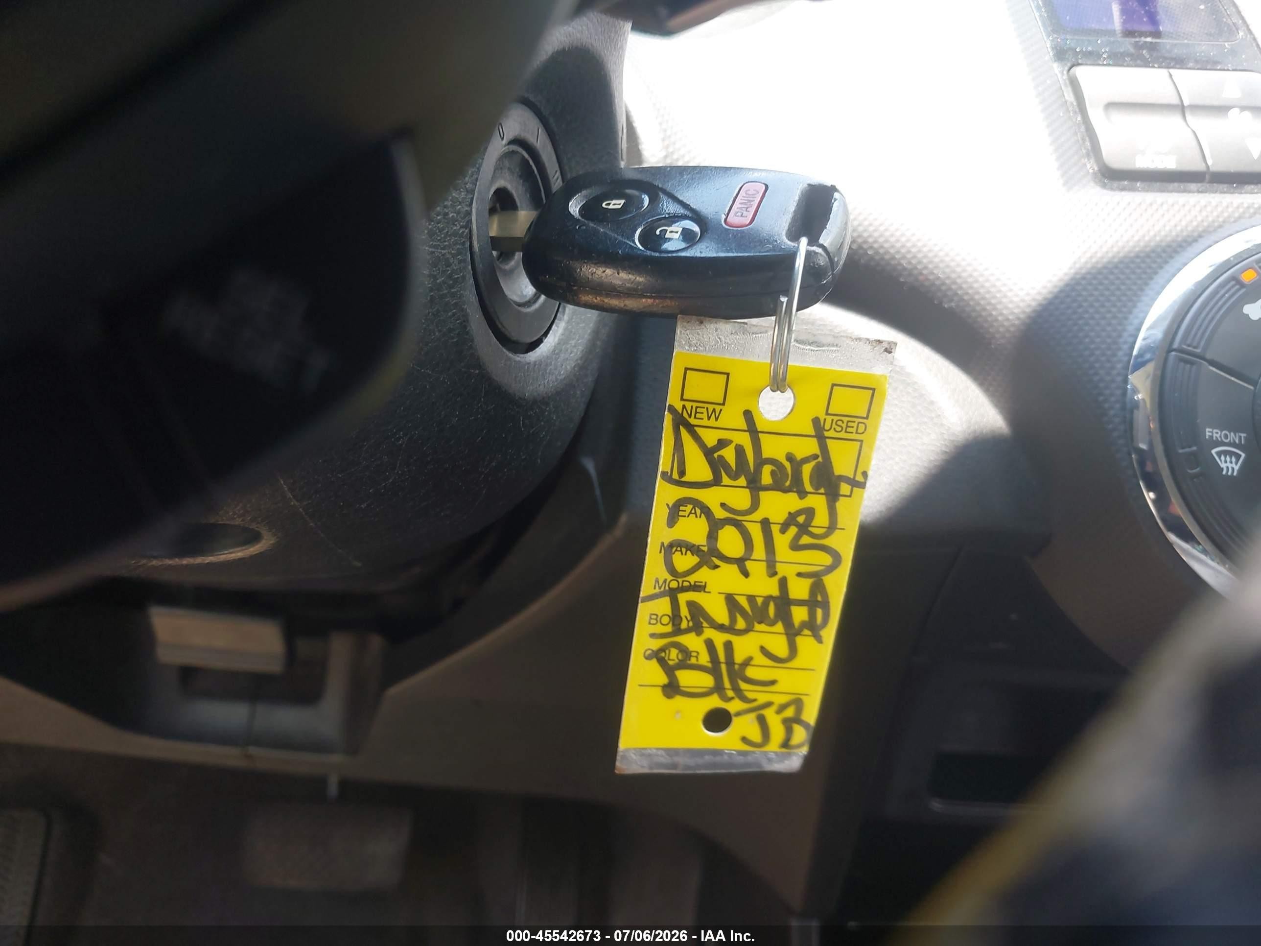 2013 Honda Insight Ex Black vin: JHMZE2H75DS006195
