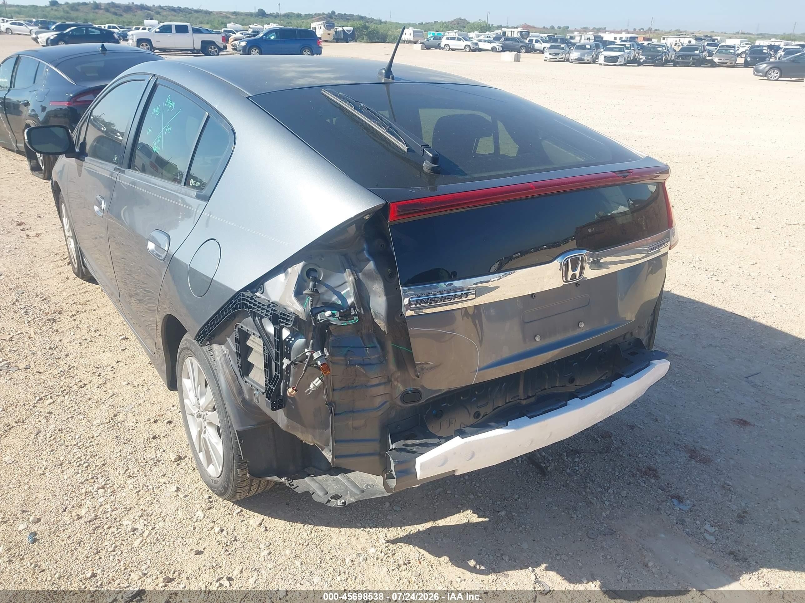 2013 Honda Insight Ex Gray vin: JHMZE2H75DS006522