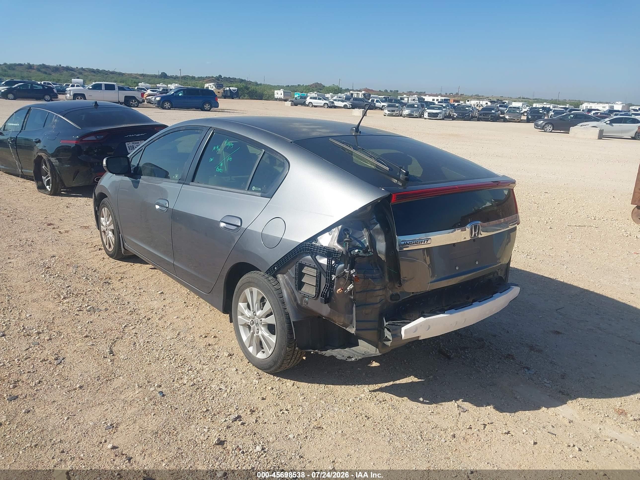 2013 Honda Insight Ex Gray vin: JHMZE2H75DS006522