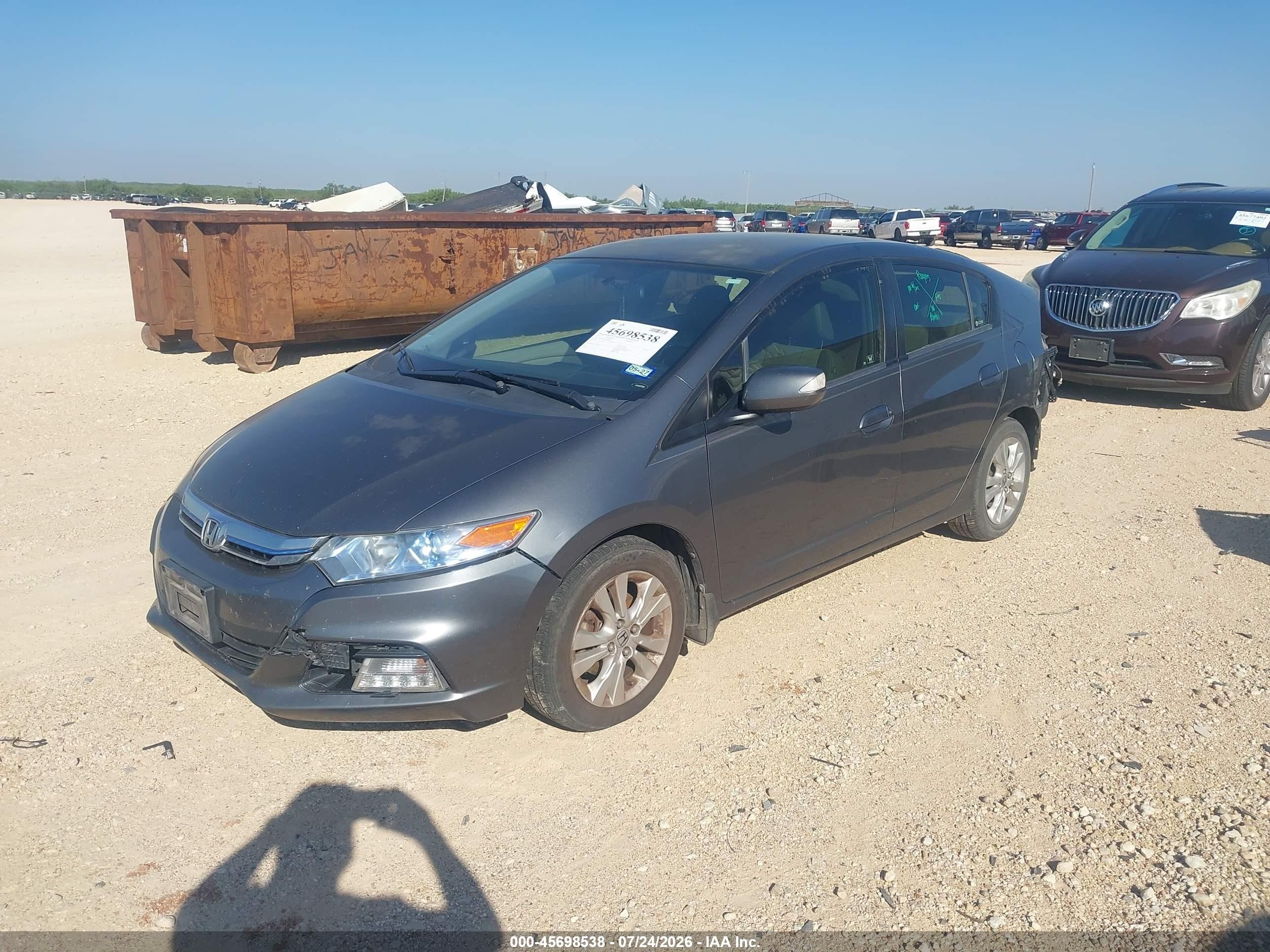 2013 Honda Insight Ex Gray vin: JHMZE2H75DS006522