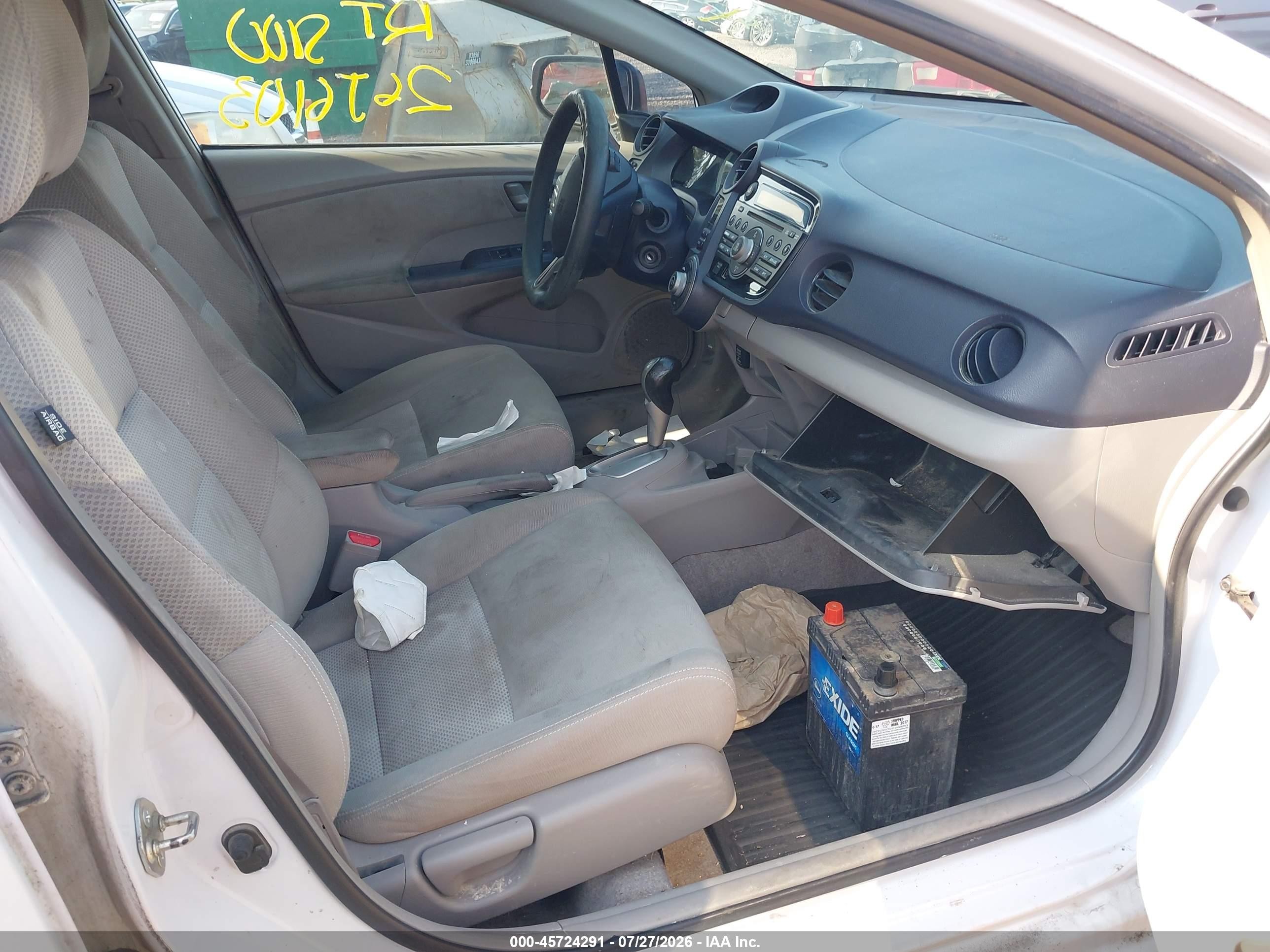 2010 Honda Insight Ex Белый vin: JHMZE2H76AS011403