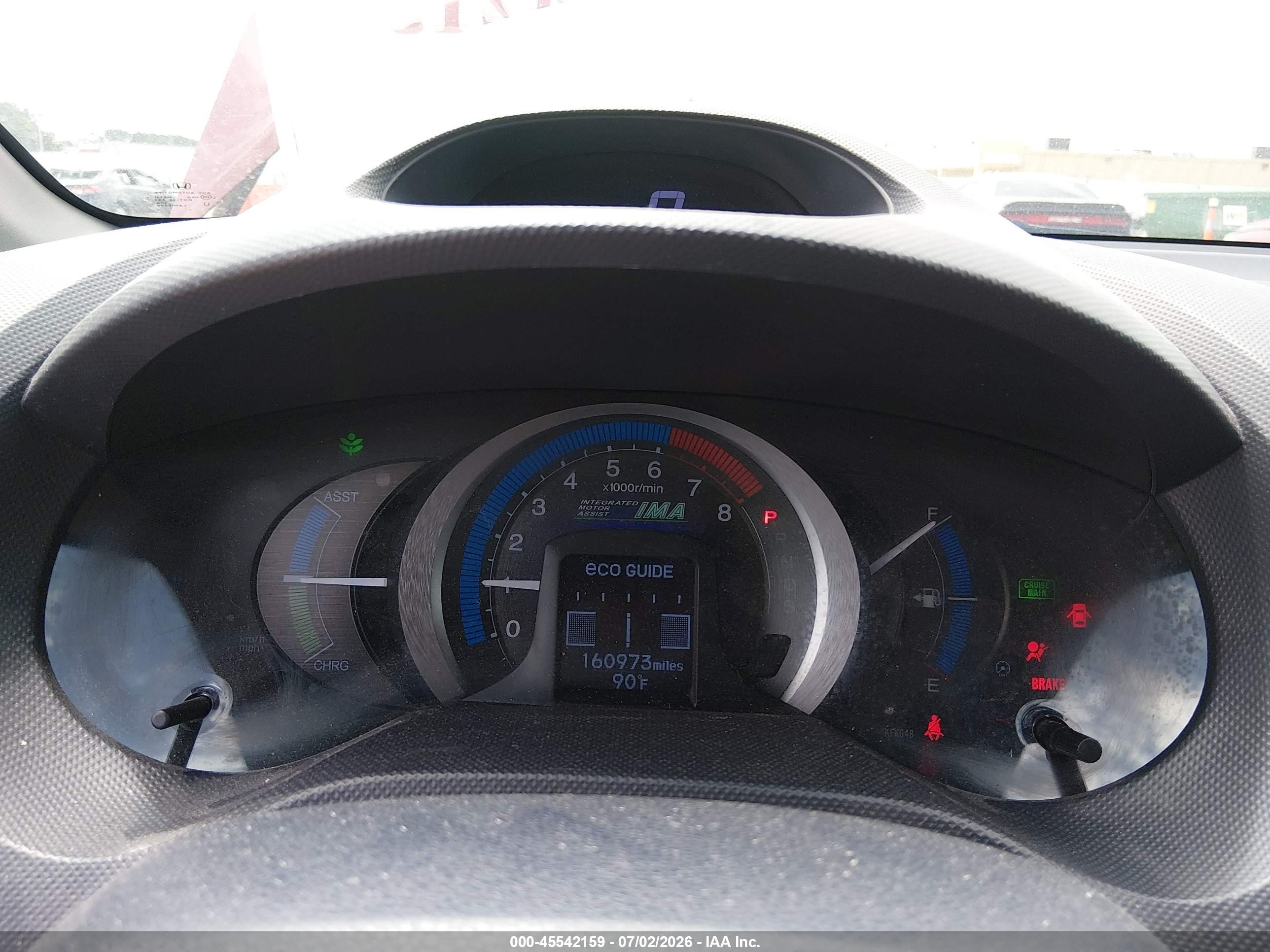 2010 Honda Insight Ex Red vin: JHMZE2H76AS012986