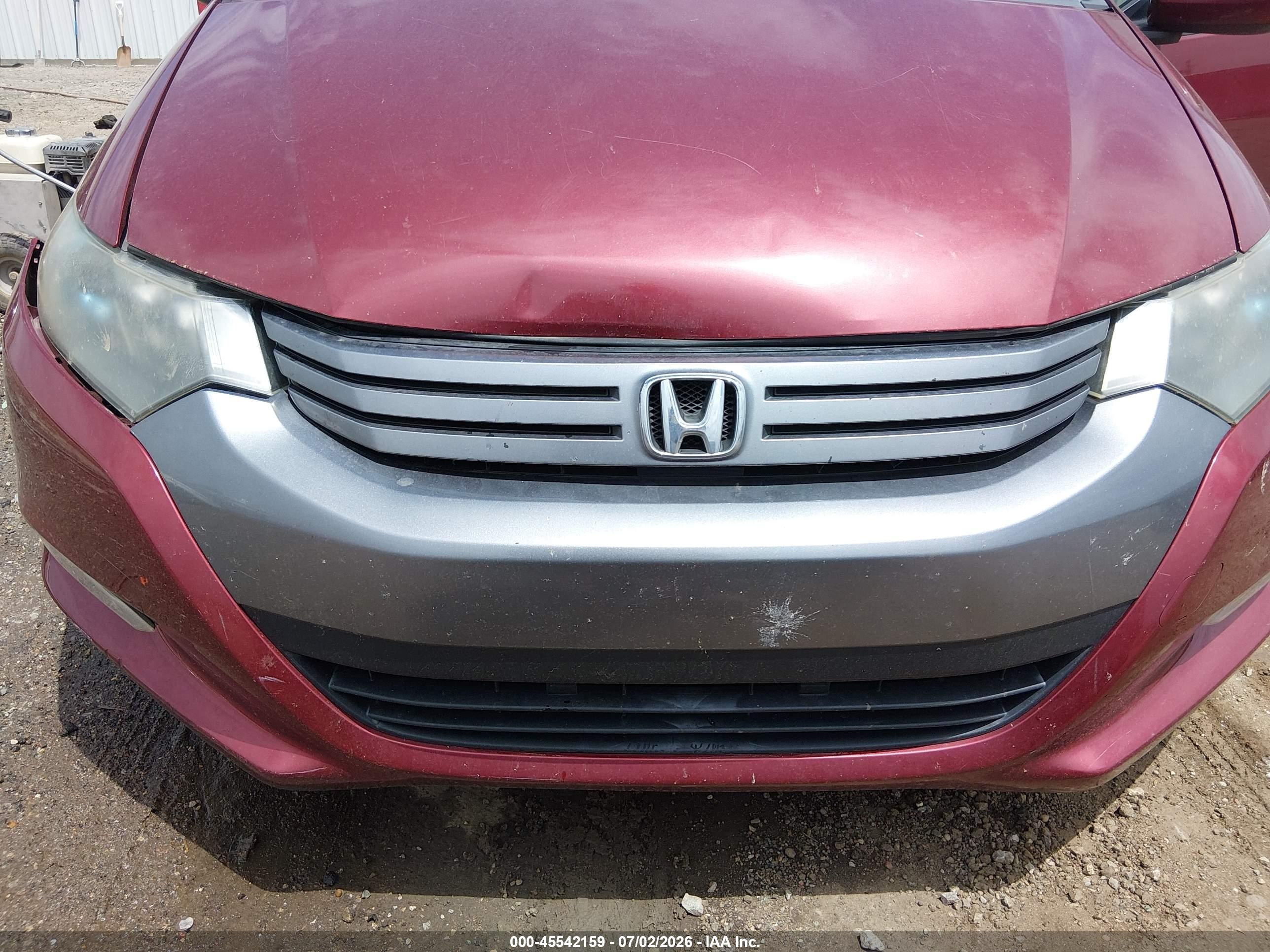 2010 Honda Insight Ex Red vin: JHMZE2H76AS012986