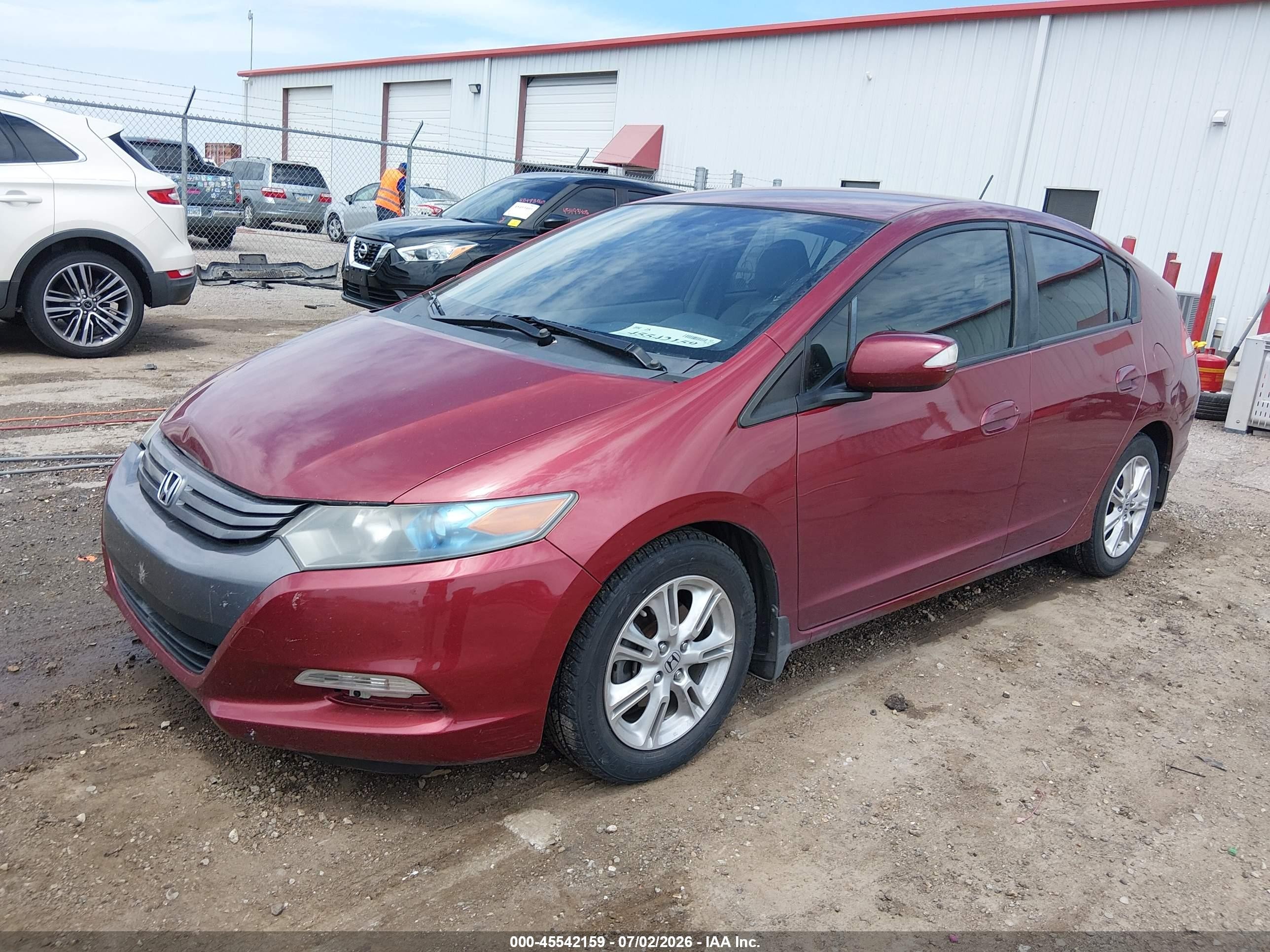 2010 Honda Insight Ex Red vin: JHMZE2H76AS012986
