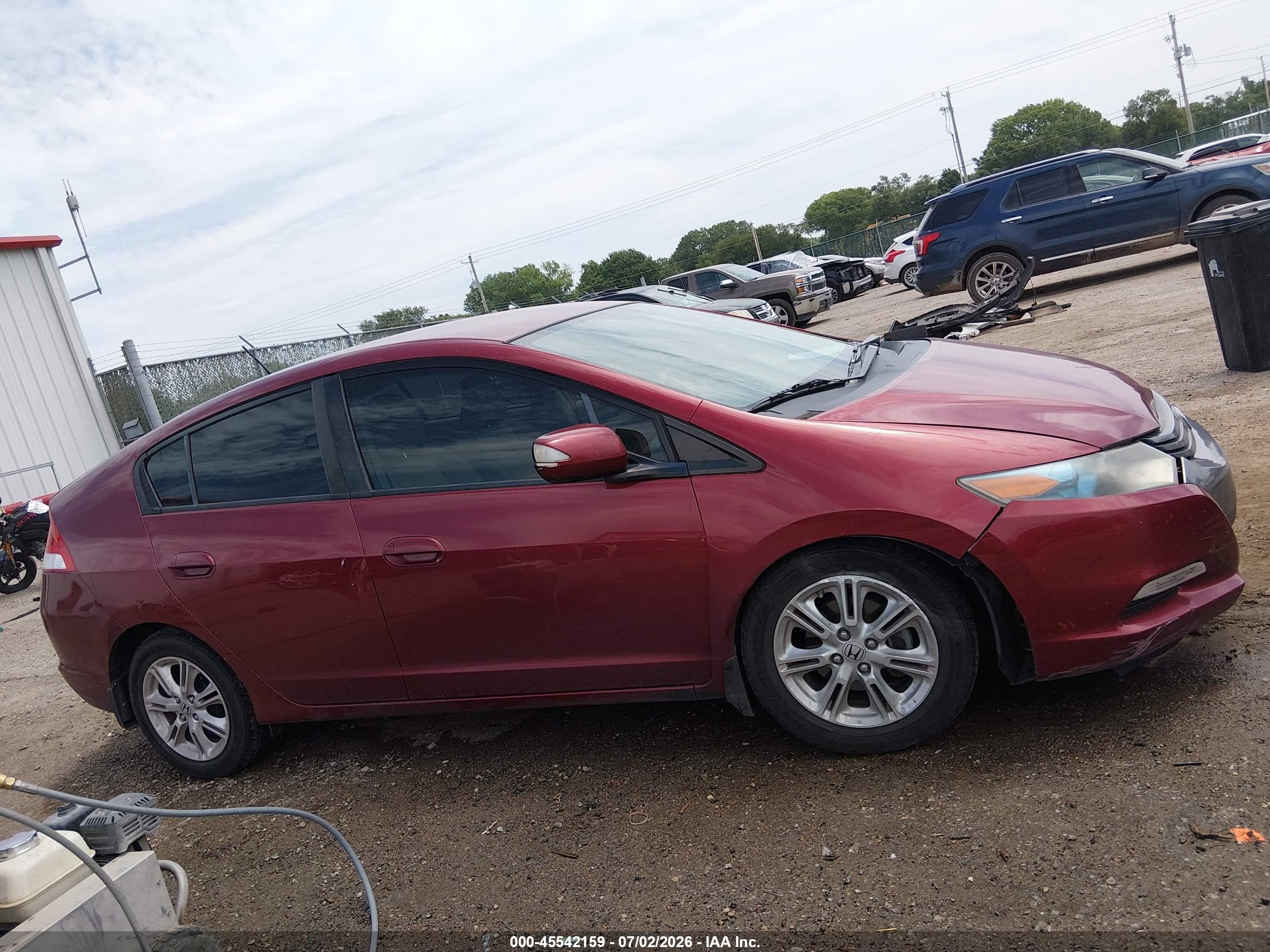 2010 Honda Insight Ex Red vin: JHMZE2H76AS012986