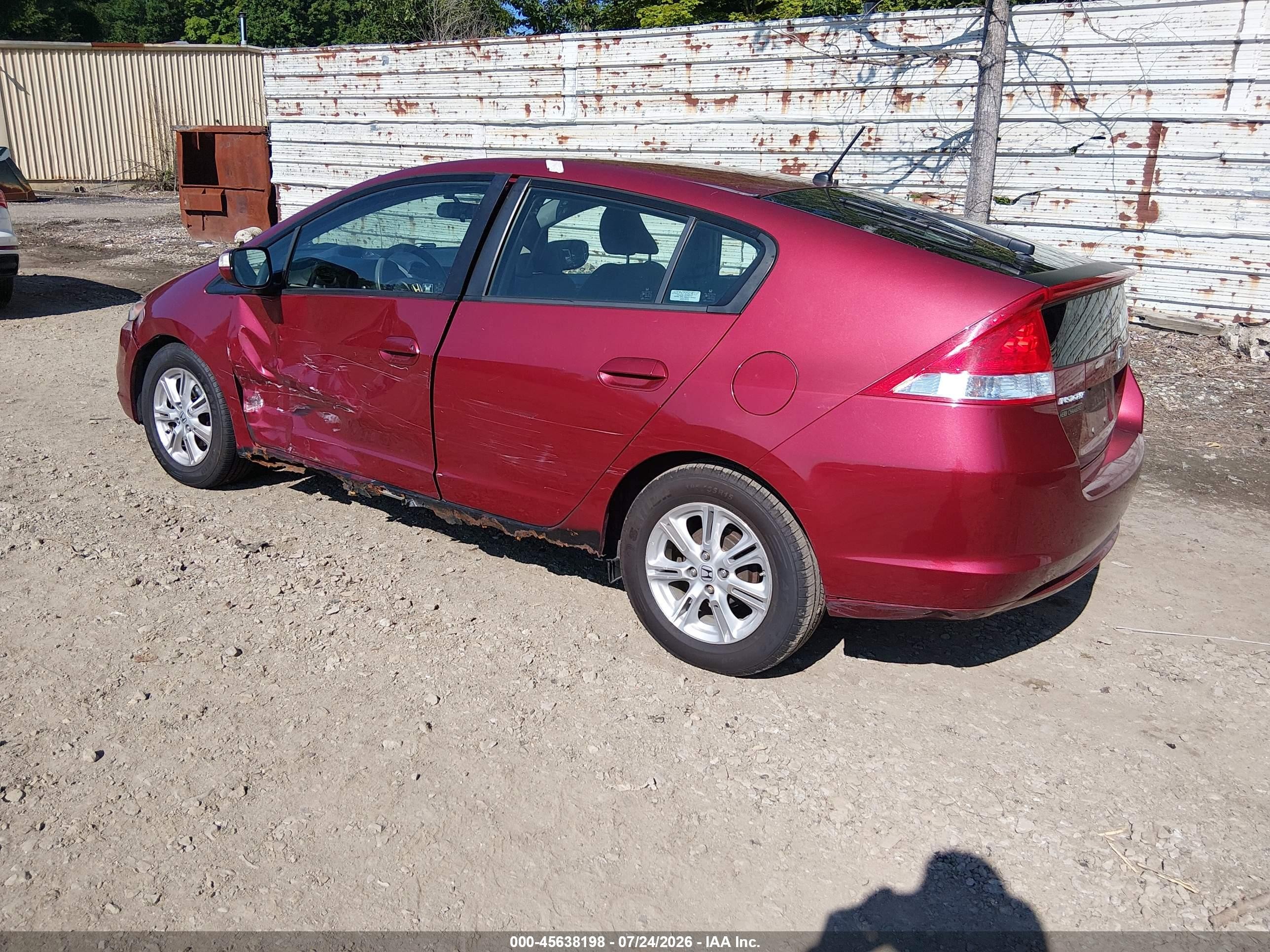 2010 Honda Insight Ex Красный vin: JHMZE2H76AS013457