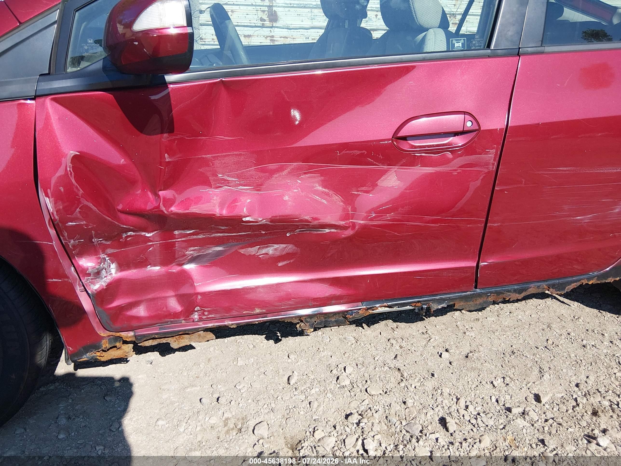 2010 Honda Insight Ex Красный vin: JHMZE2H76AS013457