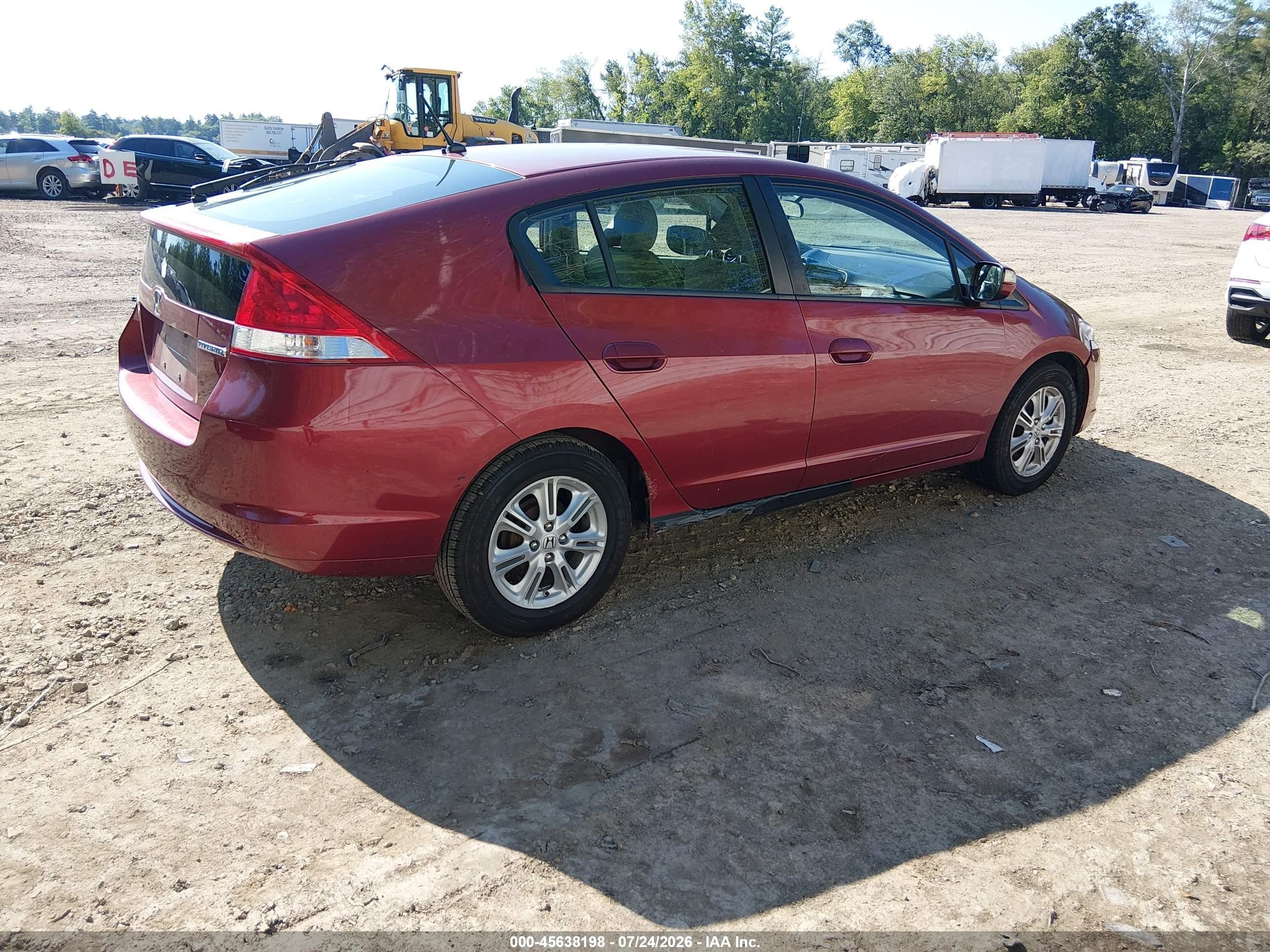 2010 Honda Insight Ex Красный vin: JHMZE2H76AS013457