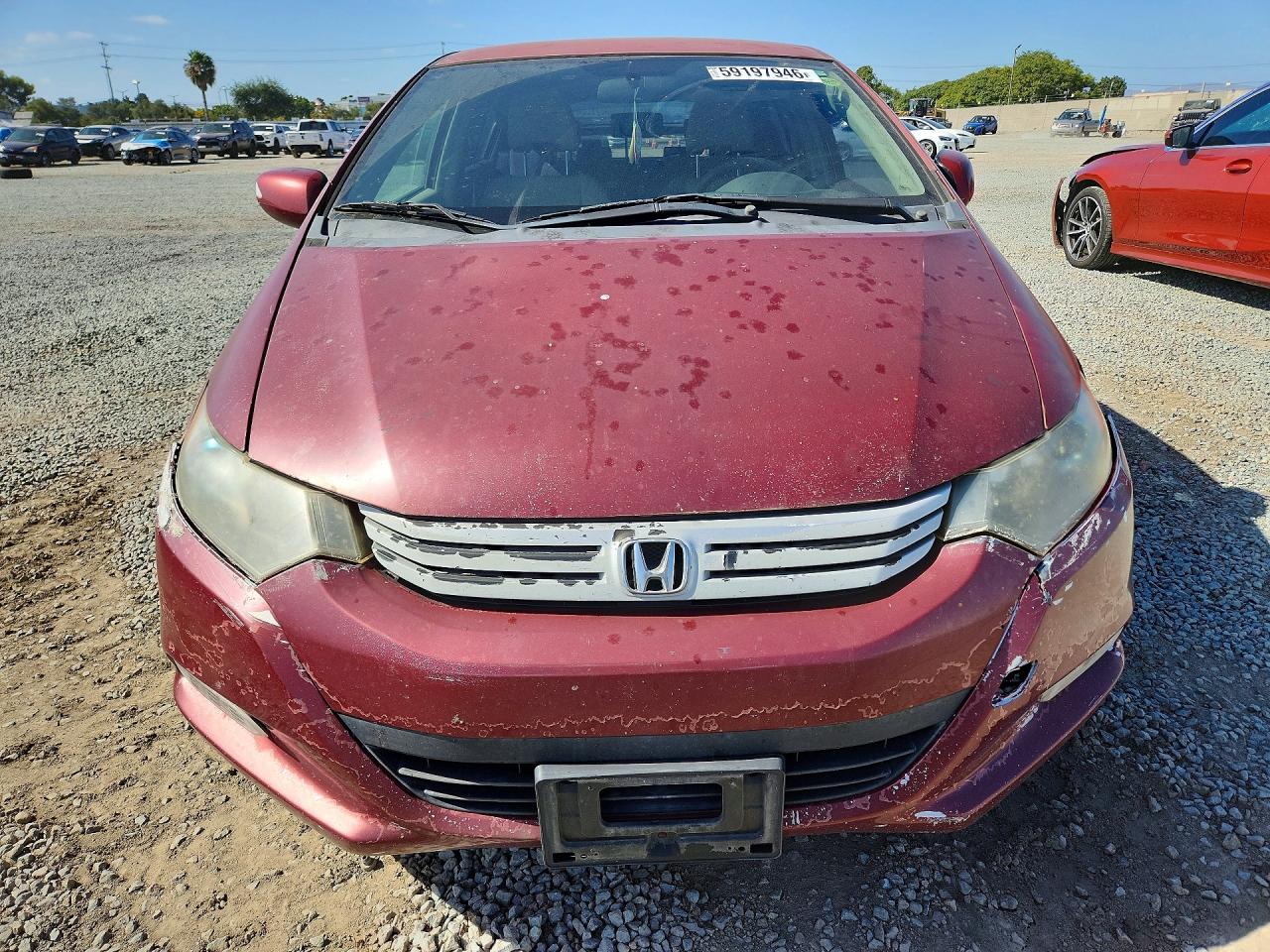 2010 Honda Insight Ex Burgundy vin: JHMZE2H76AS025558