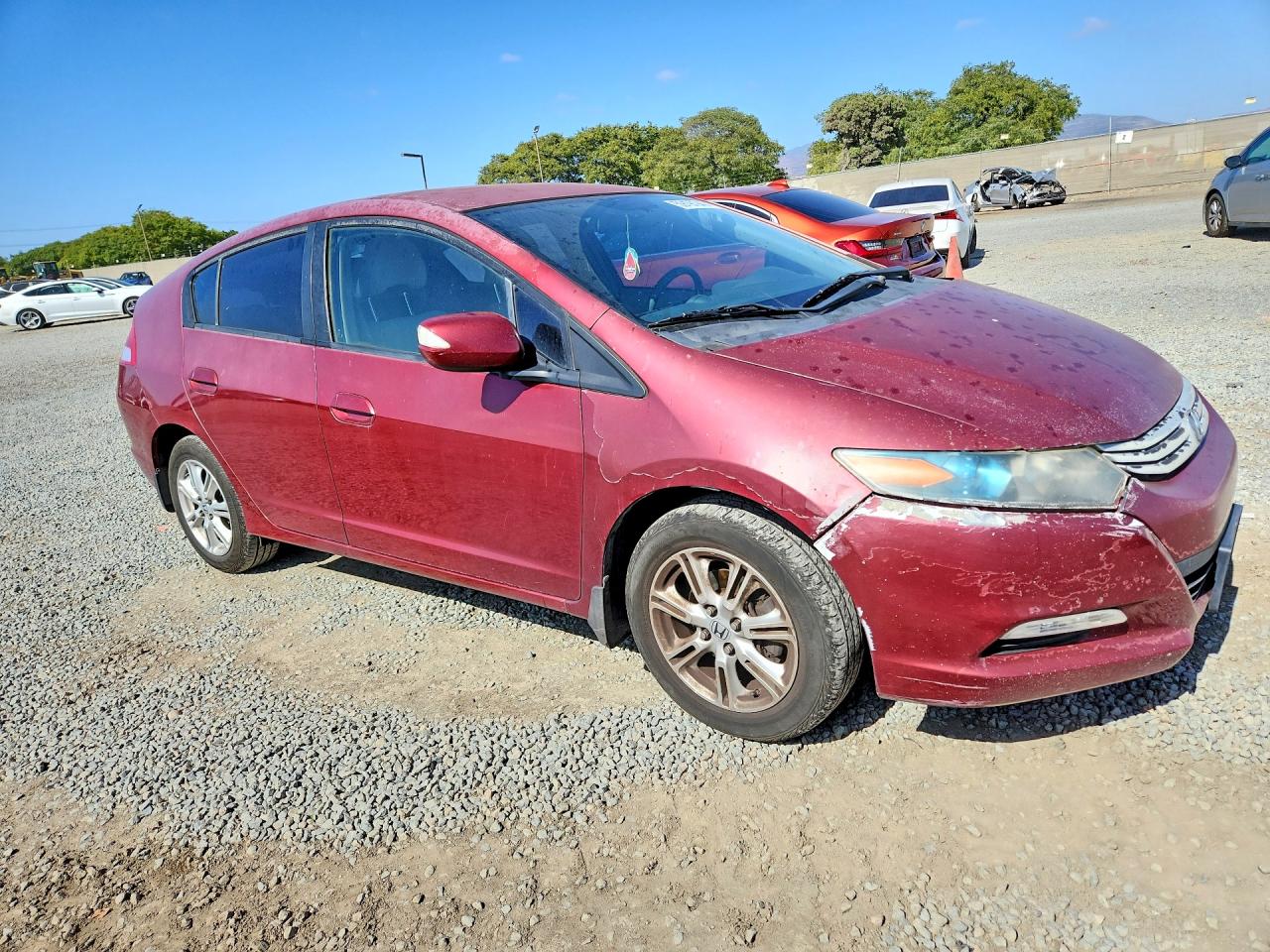 2010 Honda Insight Ex Burgundy vin: JHMZE2H76AS025558