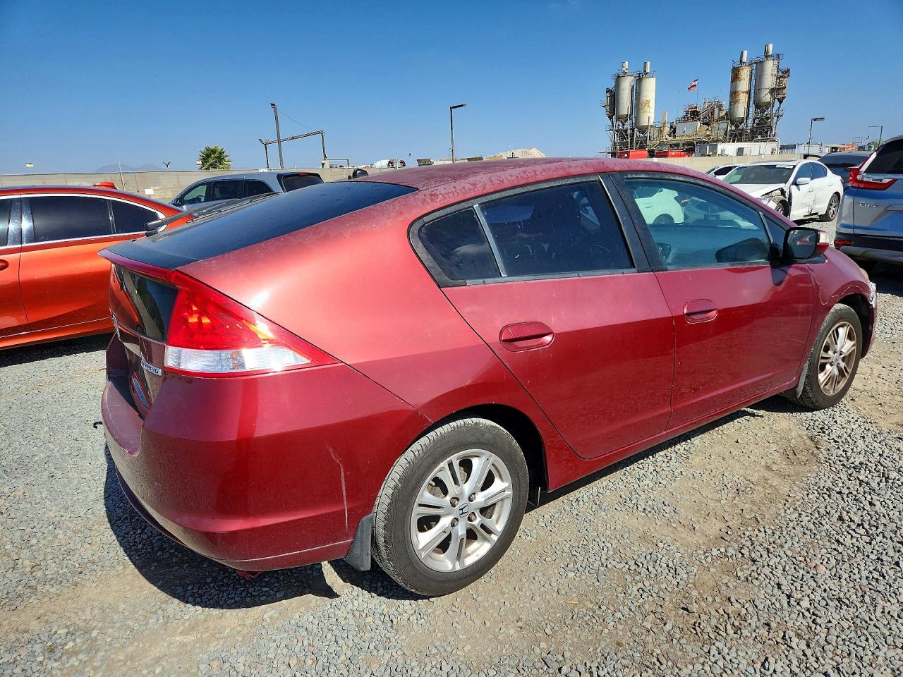 2010 Honda Insight Ex Burgundy vin: JHMZE2H76AS025558