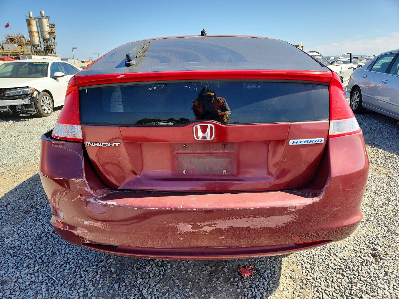 2010 Honda Insight Ex Burgundy vin: JHMZE2H76AS025558