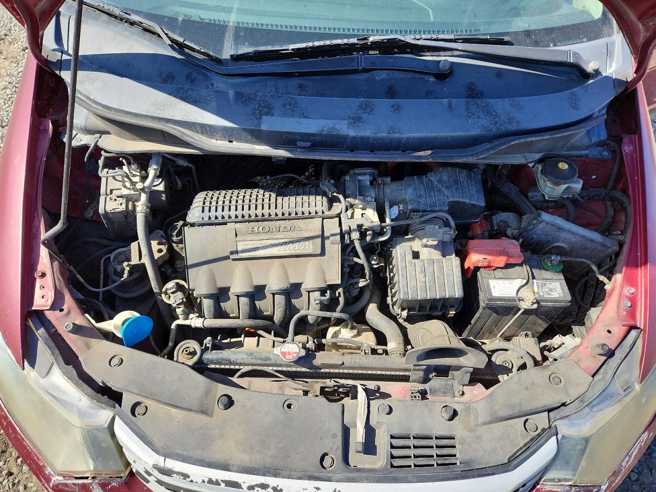 2010 Honda Insight Ex Burgundy vin: JHMZE2H76AS025558
