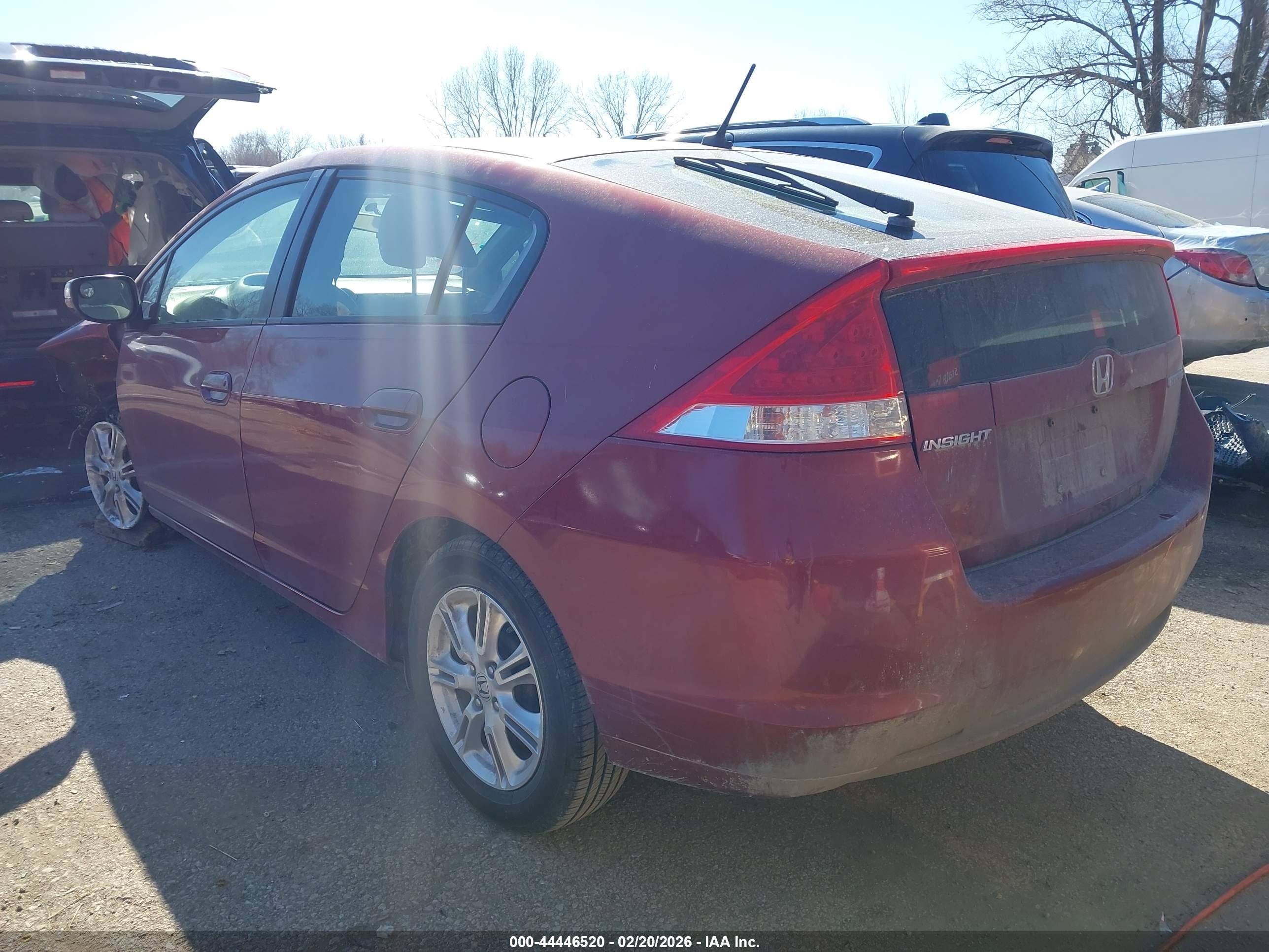 2010 Honda Insight Ex Red vin: JHMZE2H76AS031327