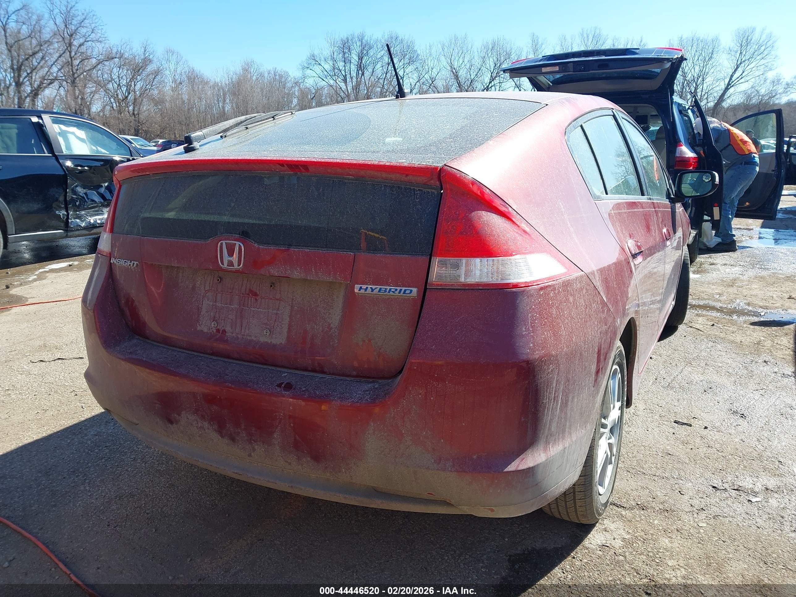 2010 Honda Insight Ex Red vin: JHMZE2H76AS031327