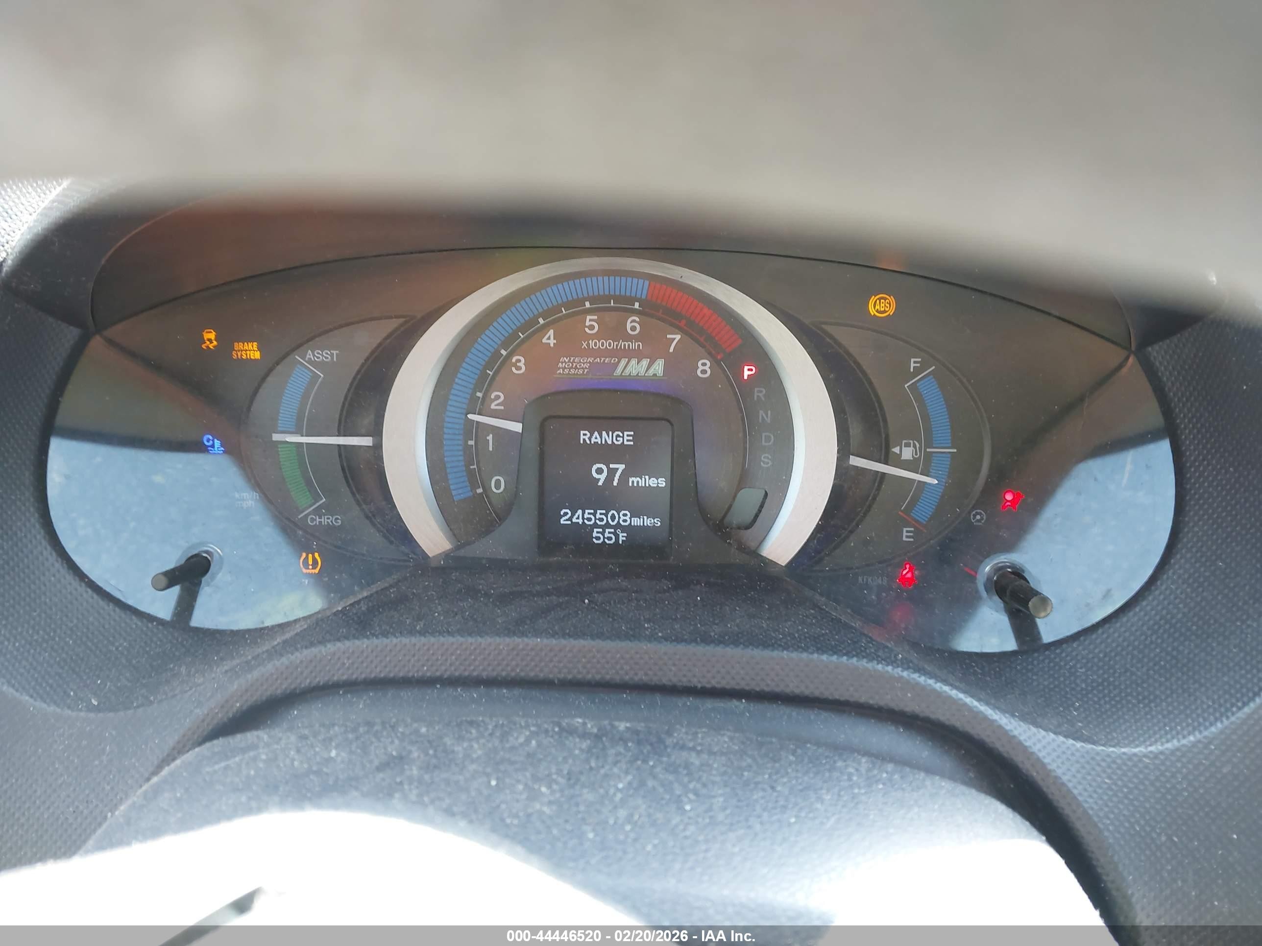 2010 Honda Insight Ex Red vin: JHMZE2H76AS031327