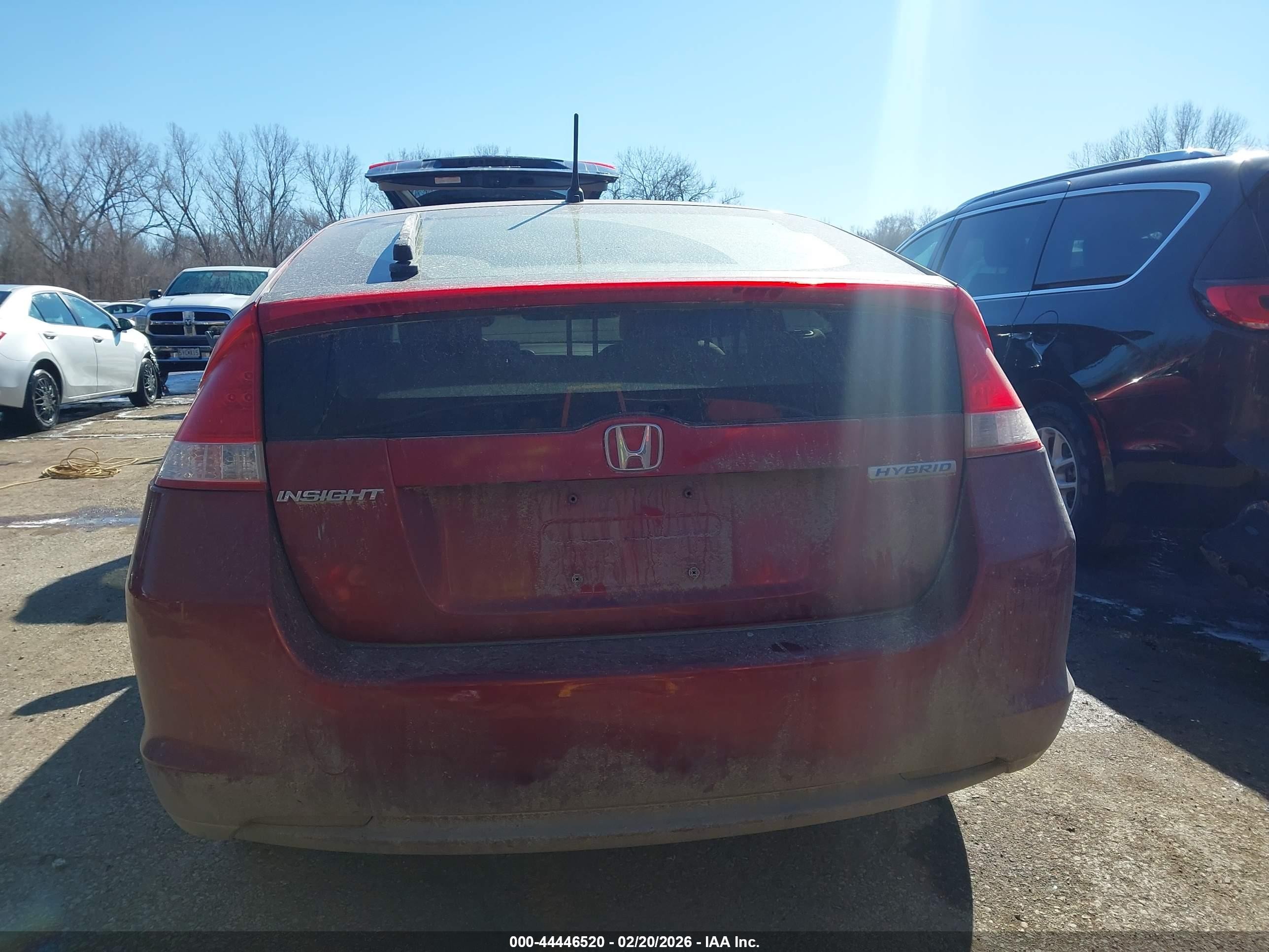 2010 Honda Insight Ex Red vin: JHMZE2H76AS031327