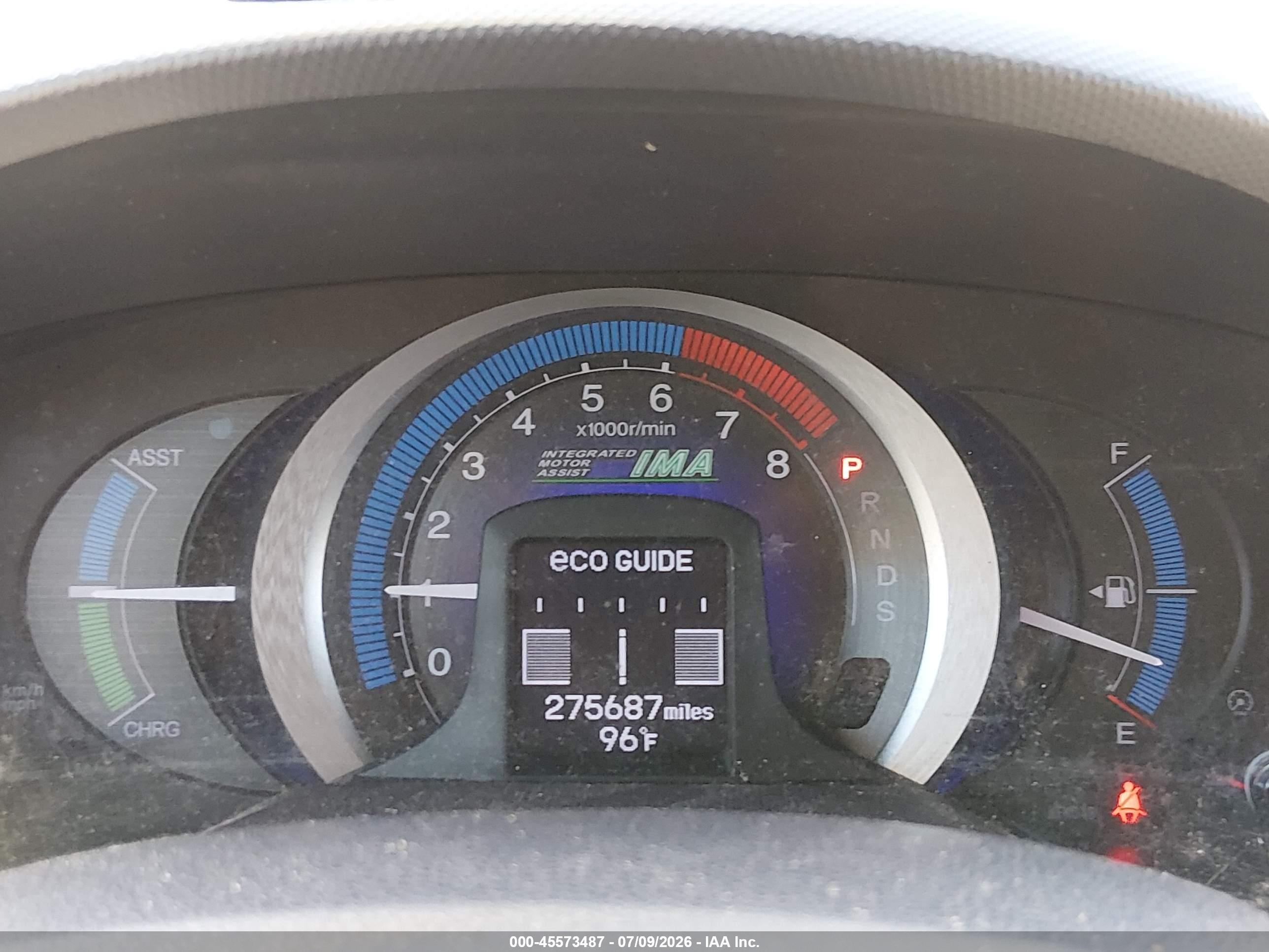 2010 Honda Insight Ex Red vin: JHMZE2H76AS041436