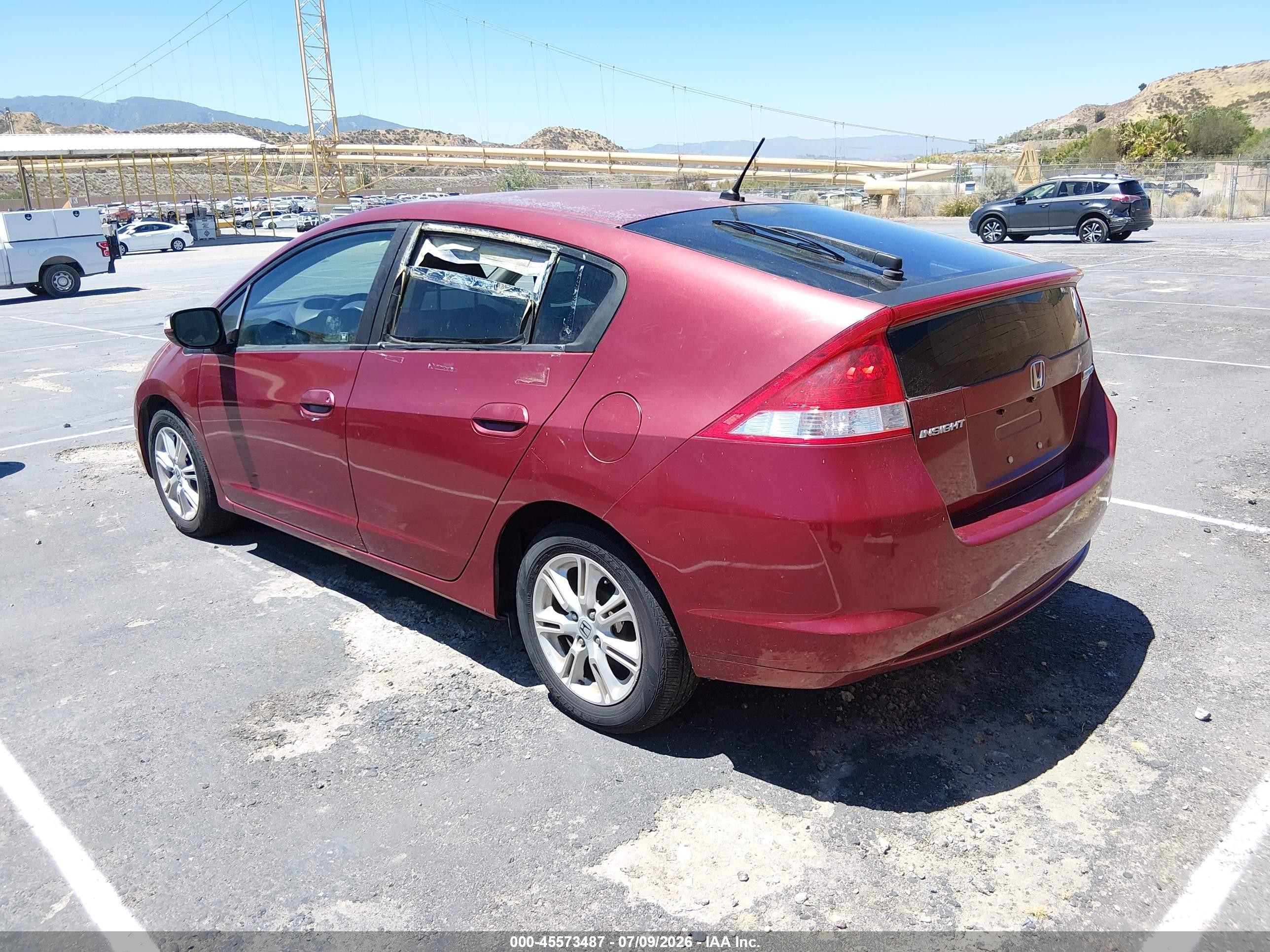 2010 Honda Insight Ex Red vin: JHMZE2H76AS041436