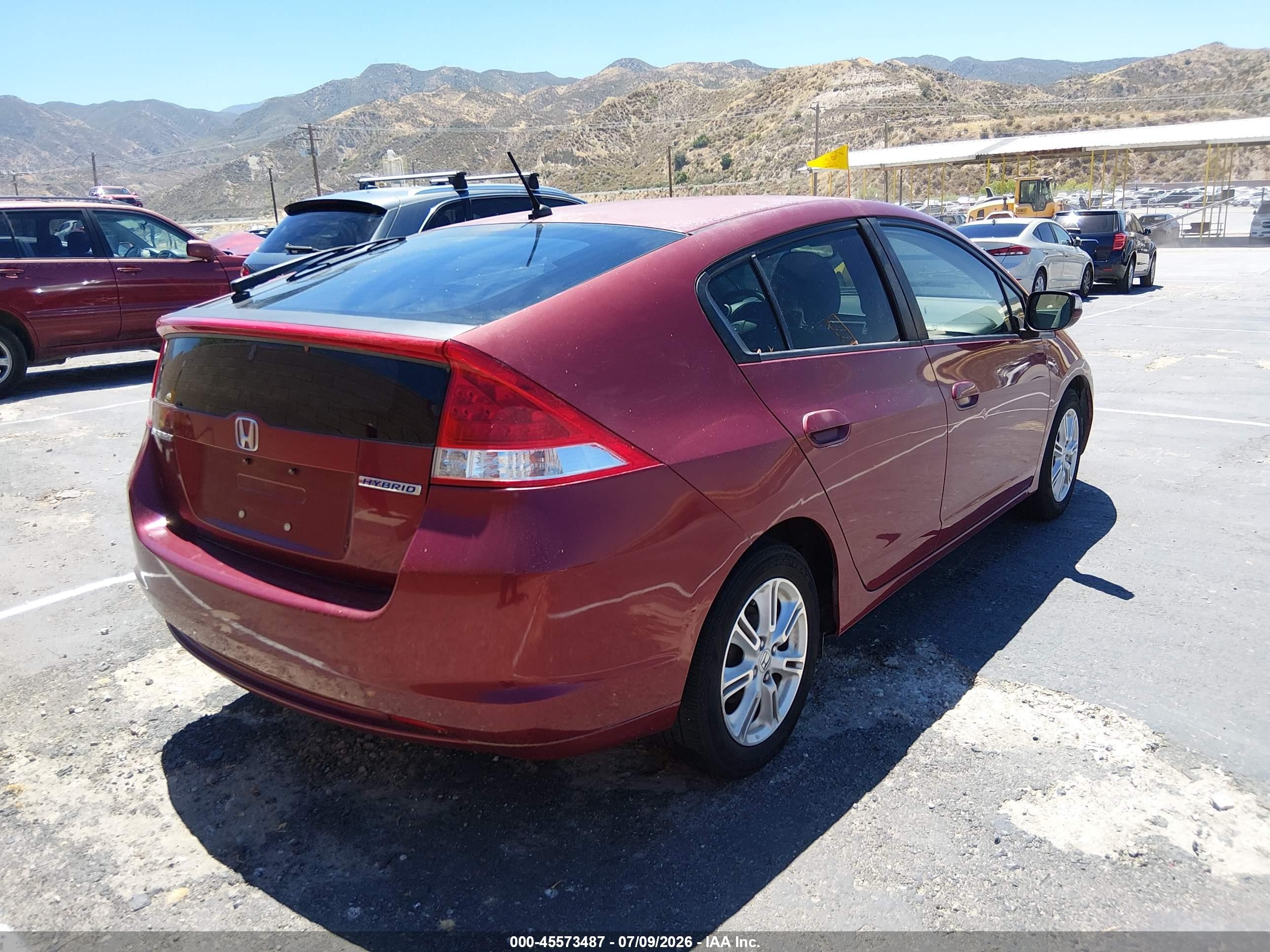 2010 Honda Insight Ex Red vin: JHMZE2H76AS041436