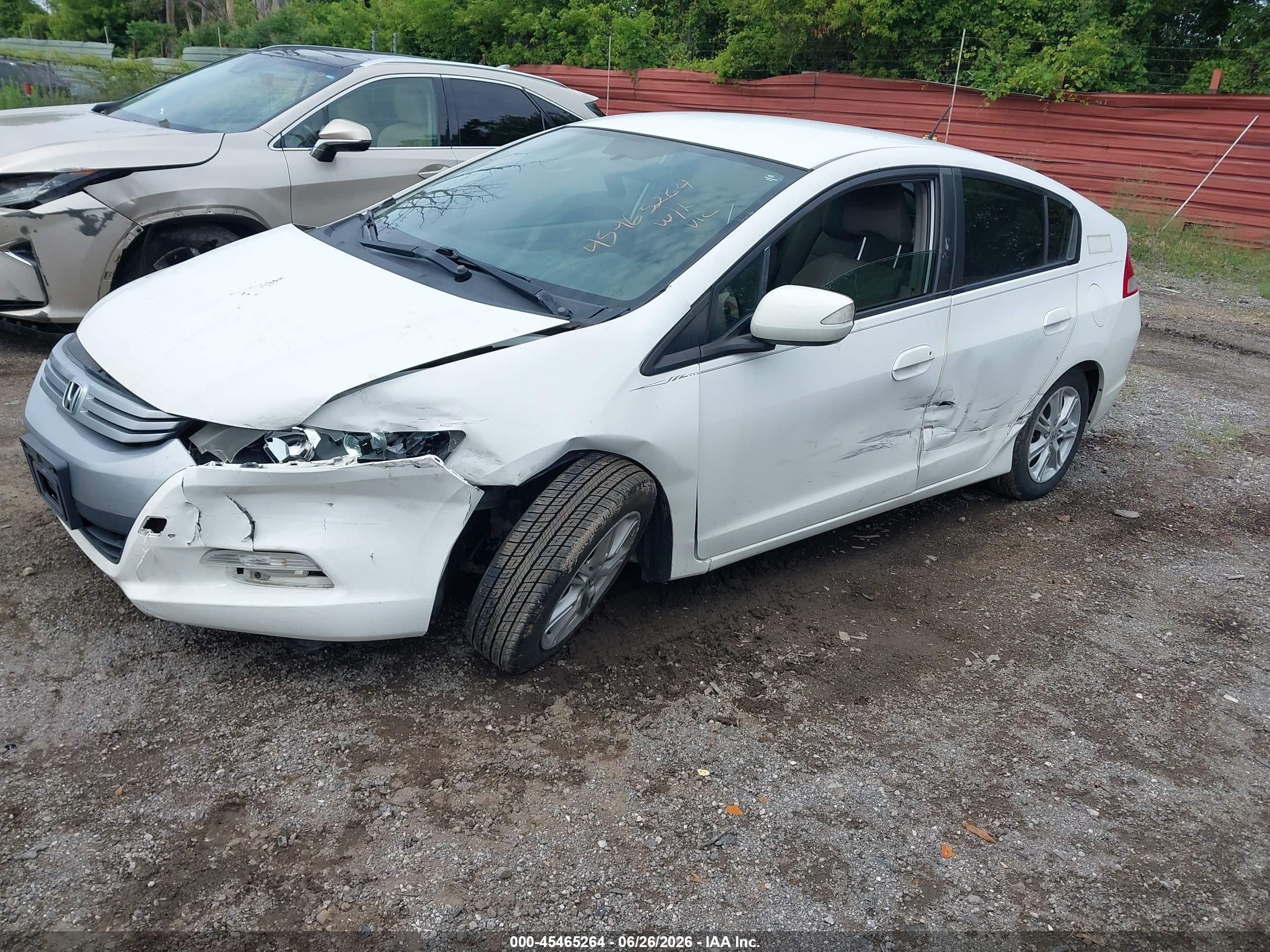2011 Honda Insight Ex Белый vin: JHMZE2H76BS001391