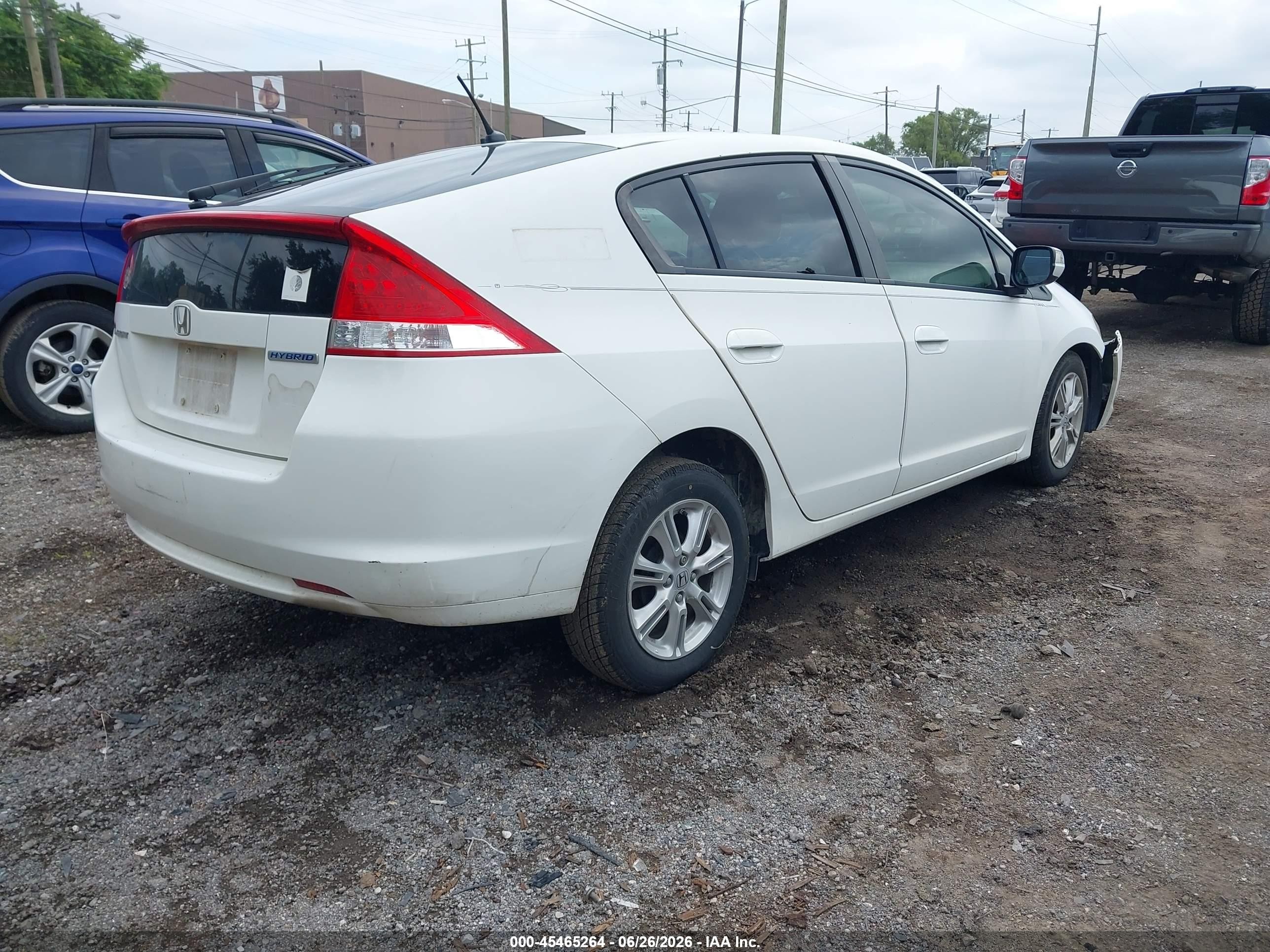2011 Honda Insight Ex Белый vin: JHMZE2H76BS001391