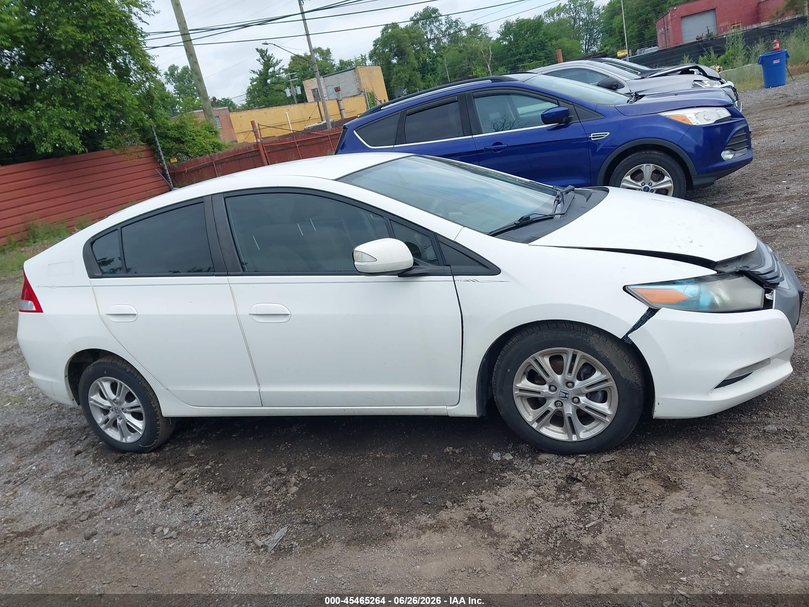 2011 Honda Insight Ex Белый vin: JHMZE2H76BS001391