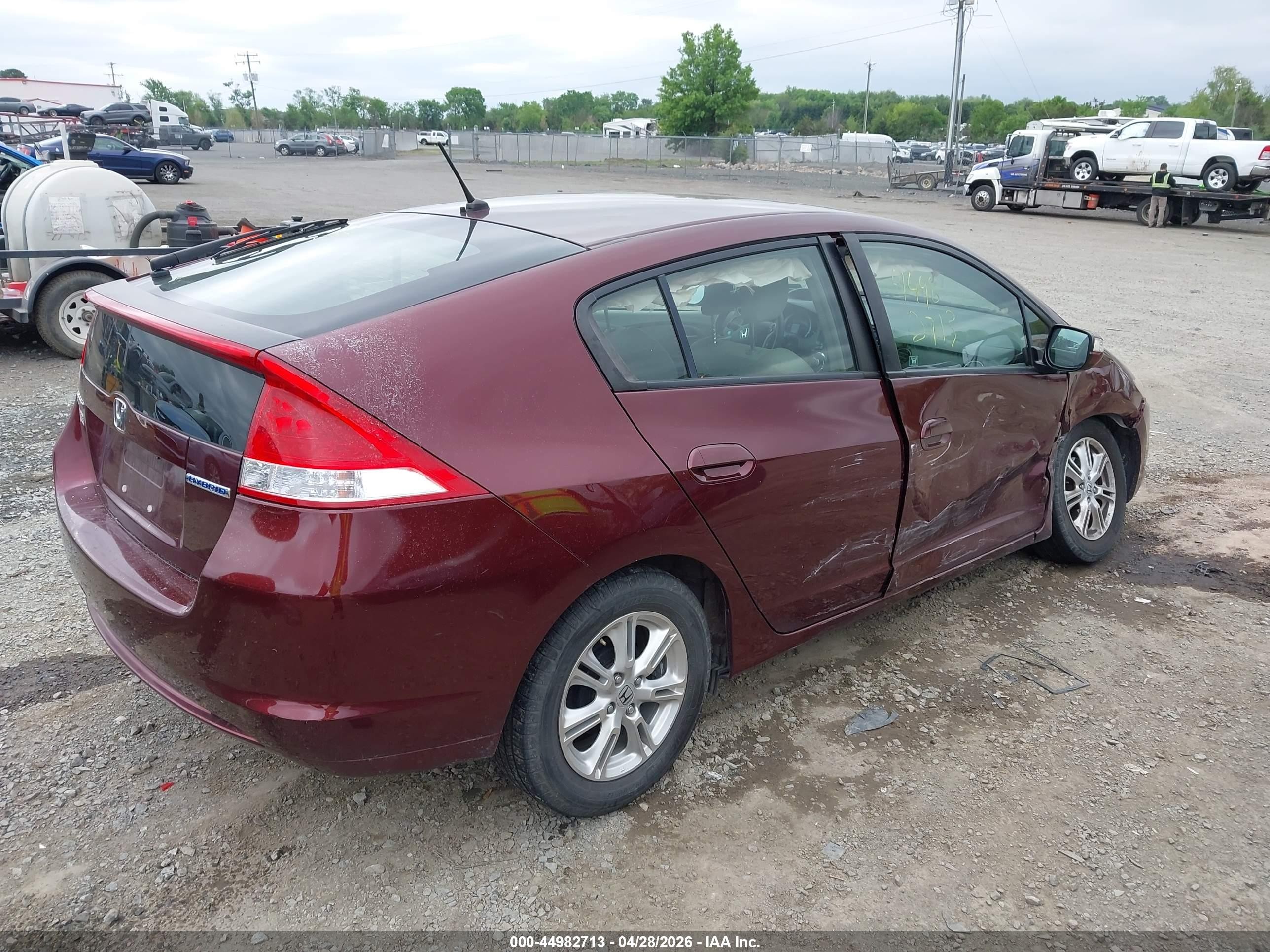 2011 Honda Insight Ex Темно-бордовый vin: JHMZE2H76BS005814
