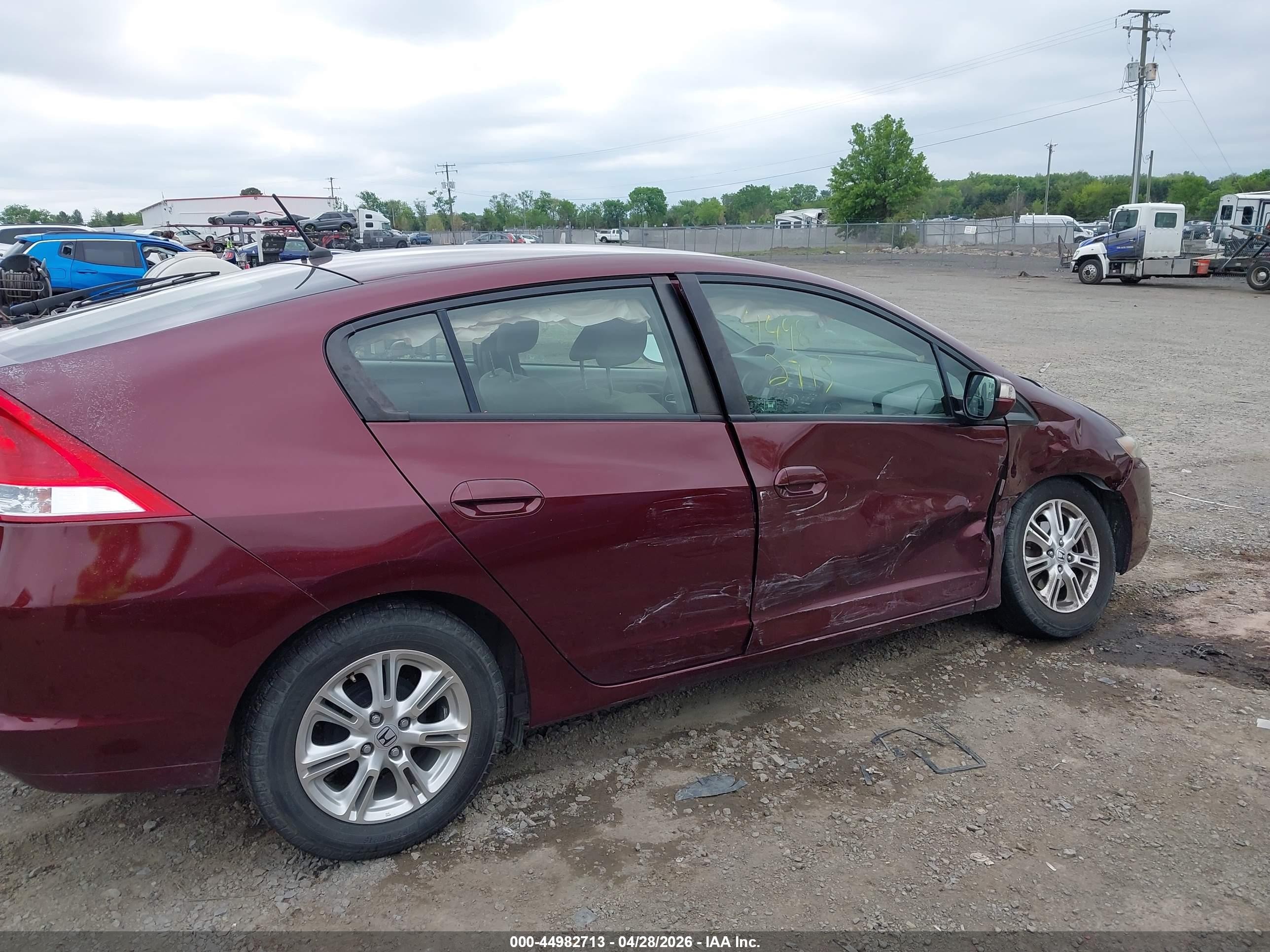 2011 Honda Insight Ex Темно-бордовый vin: JHMZE2H76BS005814
