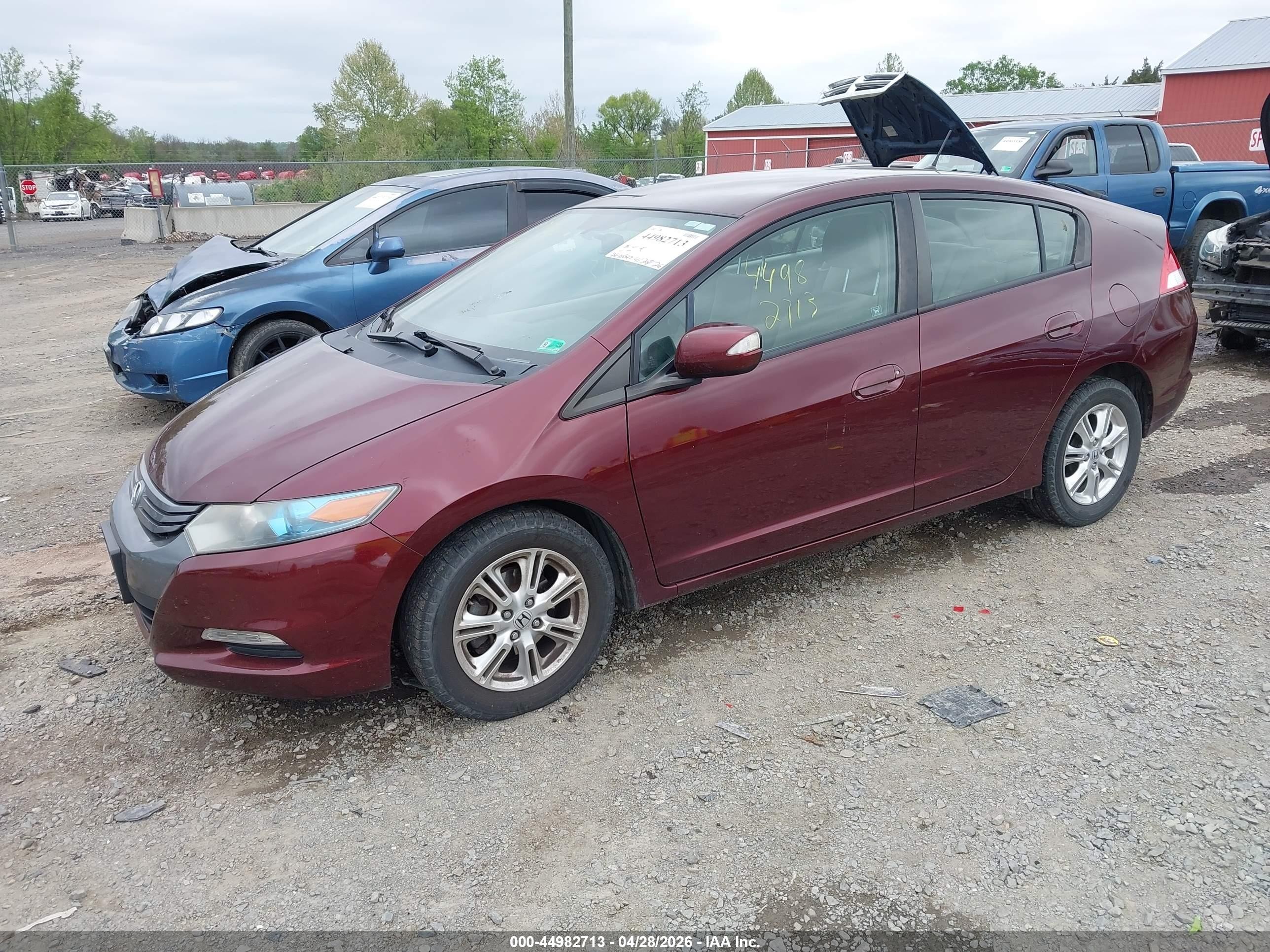 2011 Honda Insight Ex Темно-бордовый vin: JHMZE2H76BS005814