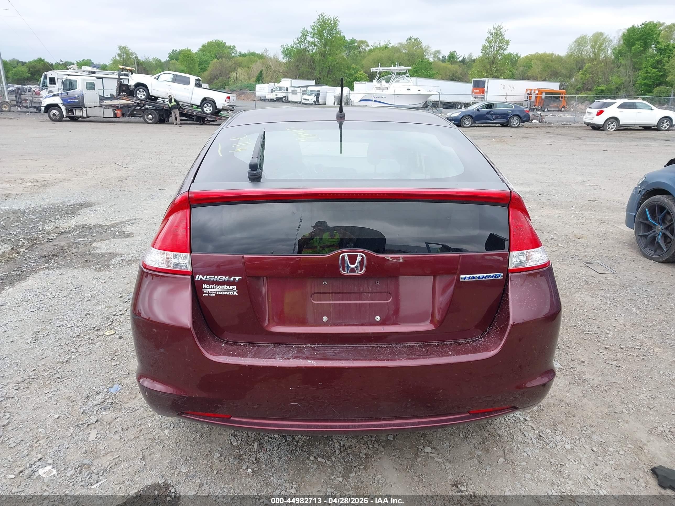 2011 Honda Insight Ex Темно-бордовый vin: JHMZE2H76BS005814