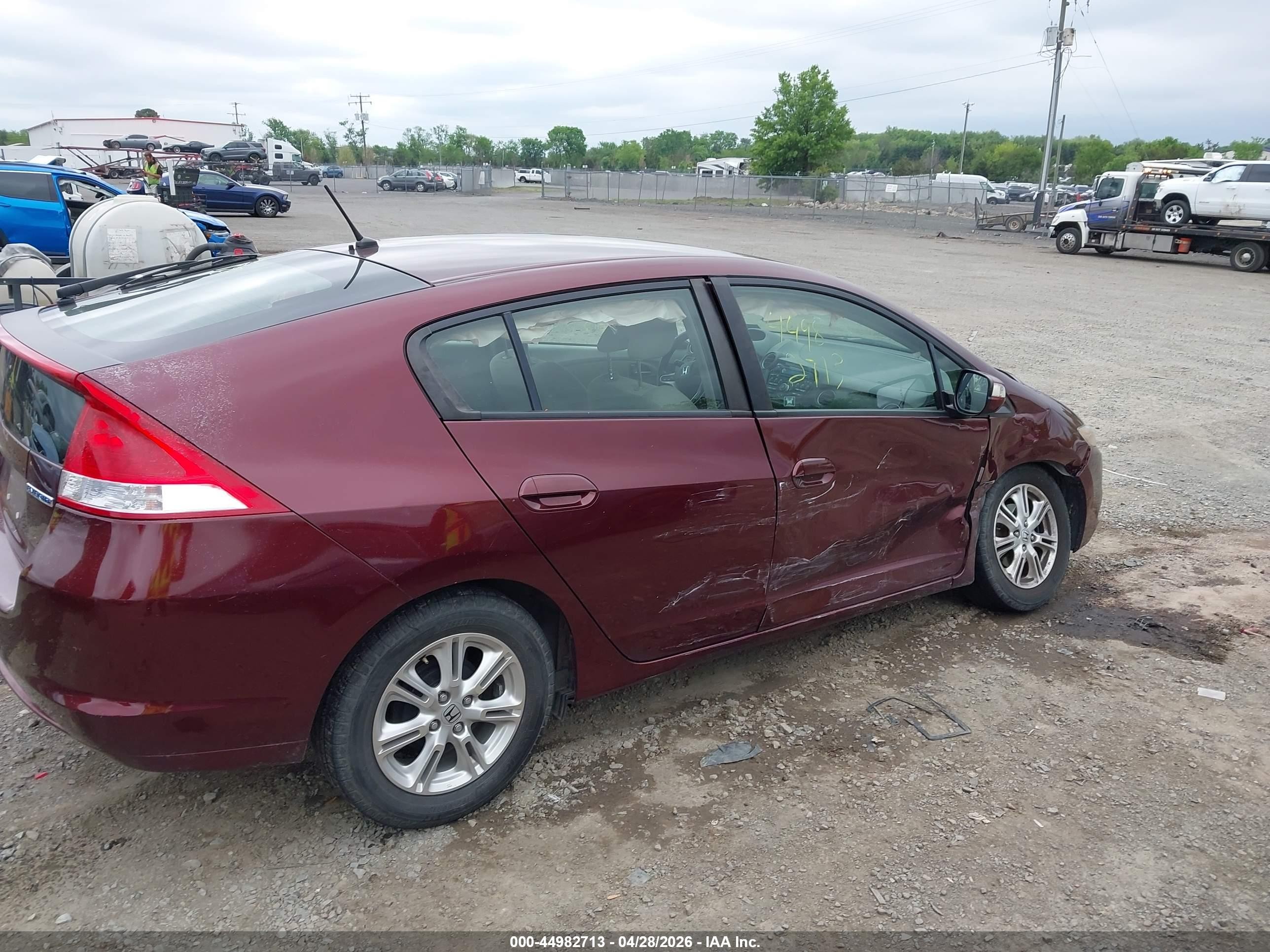 2011 Honda Insight Ex Темно-бордовый vin: JHMZE2H76BS005814