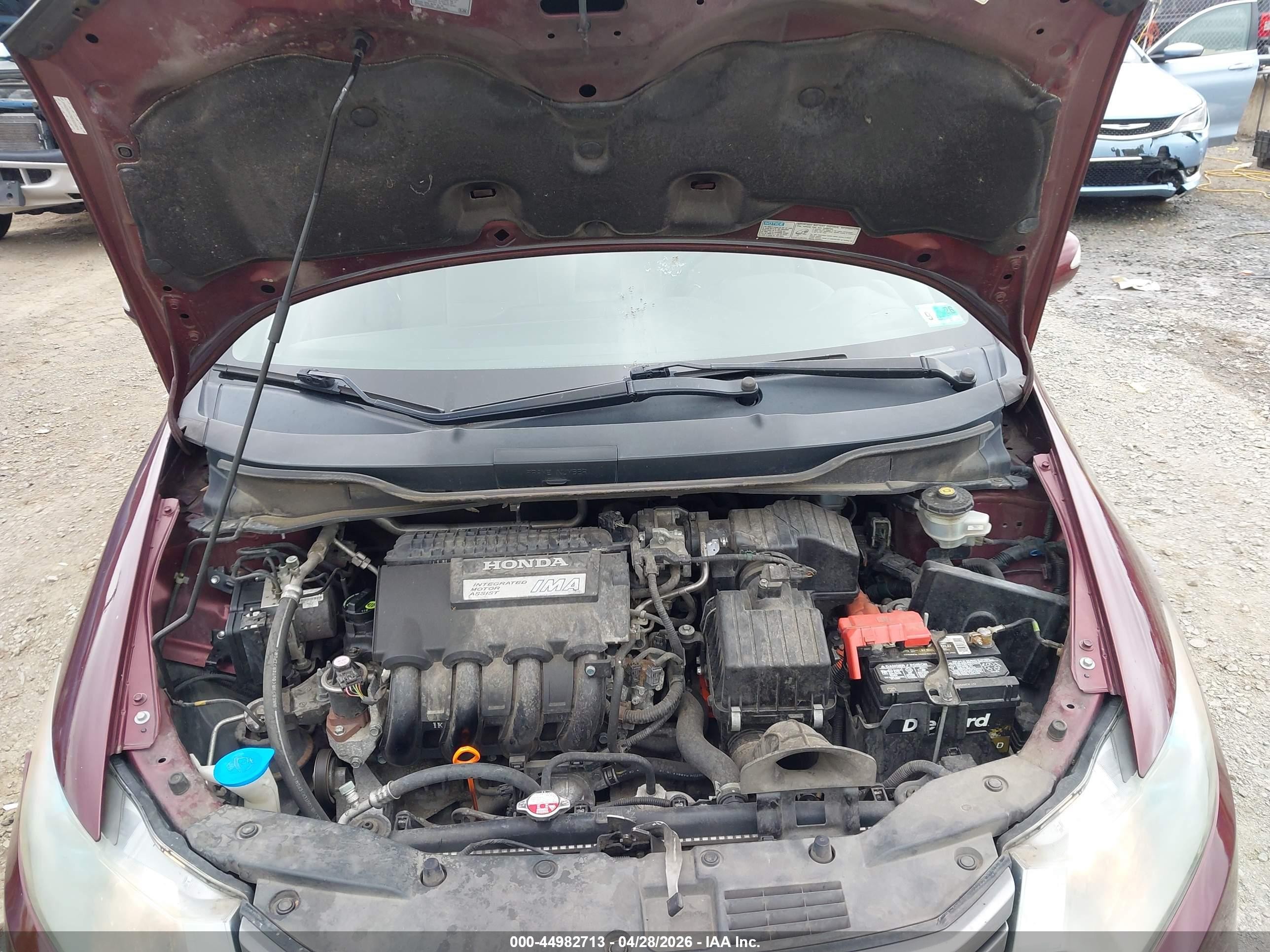 2011 Honda Insight Ex Темно-бордовый vin: JHMZE2H76BS005814