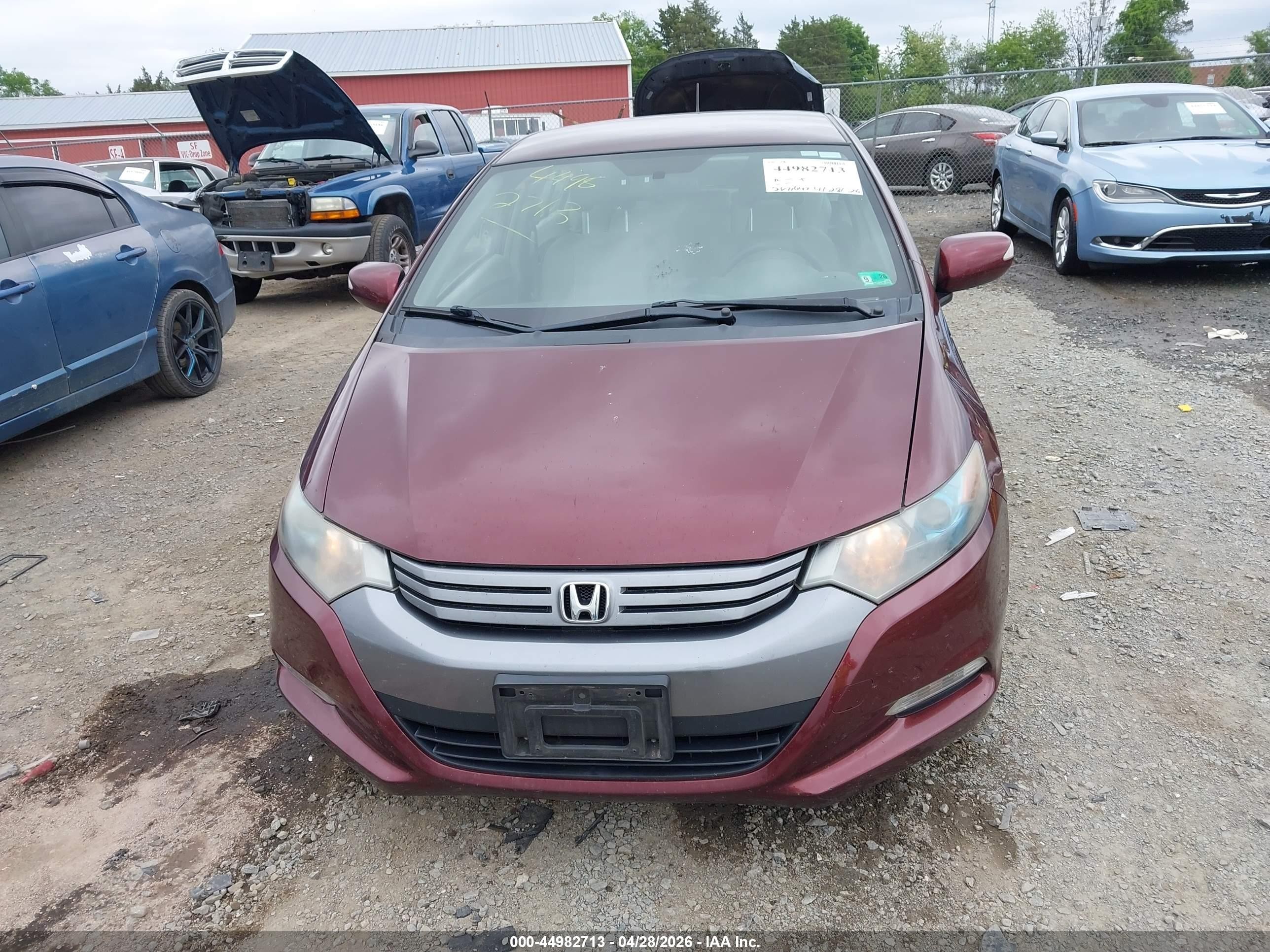 2011 Honda Insight Ex Темно-бордовый vin: JHMZE2H76BS005814