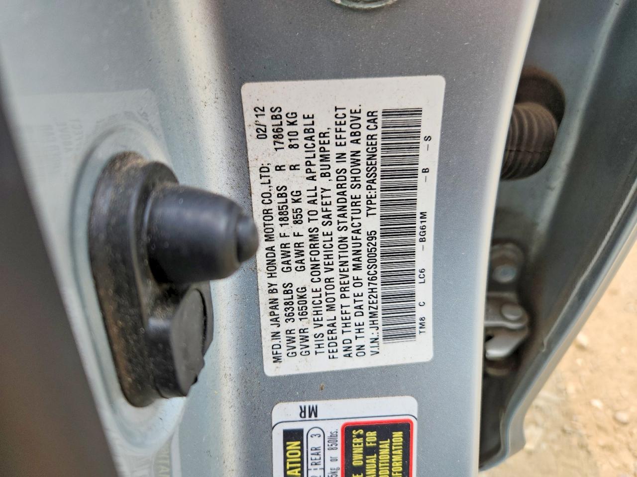 2012 Honda Insight Ex Silver vin: JHMZE2H76CS005295