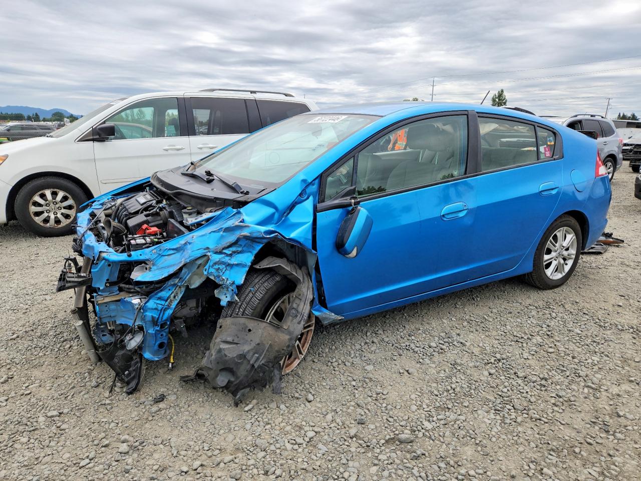 2010 Honda Insight Ex Blue vin: JHMZE2H77AS003407